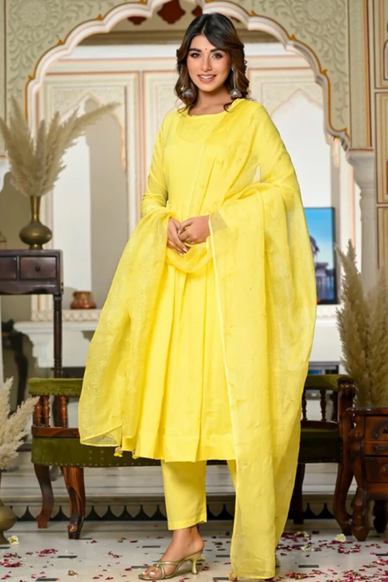 Kurta Long Womens Yellow S/3