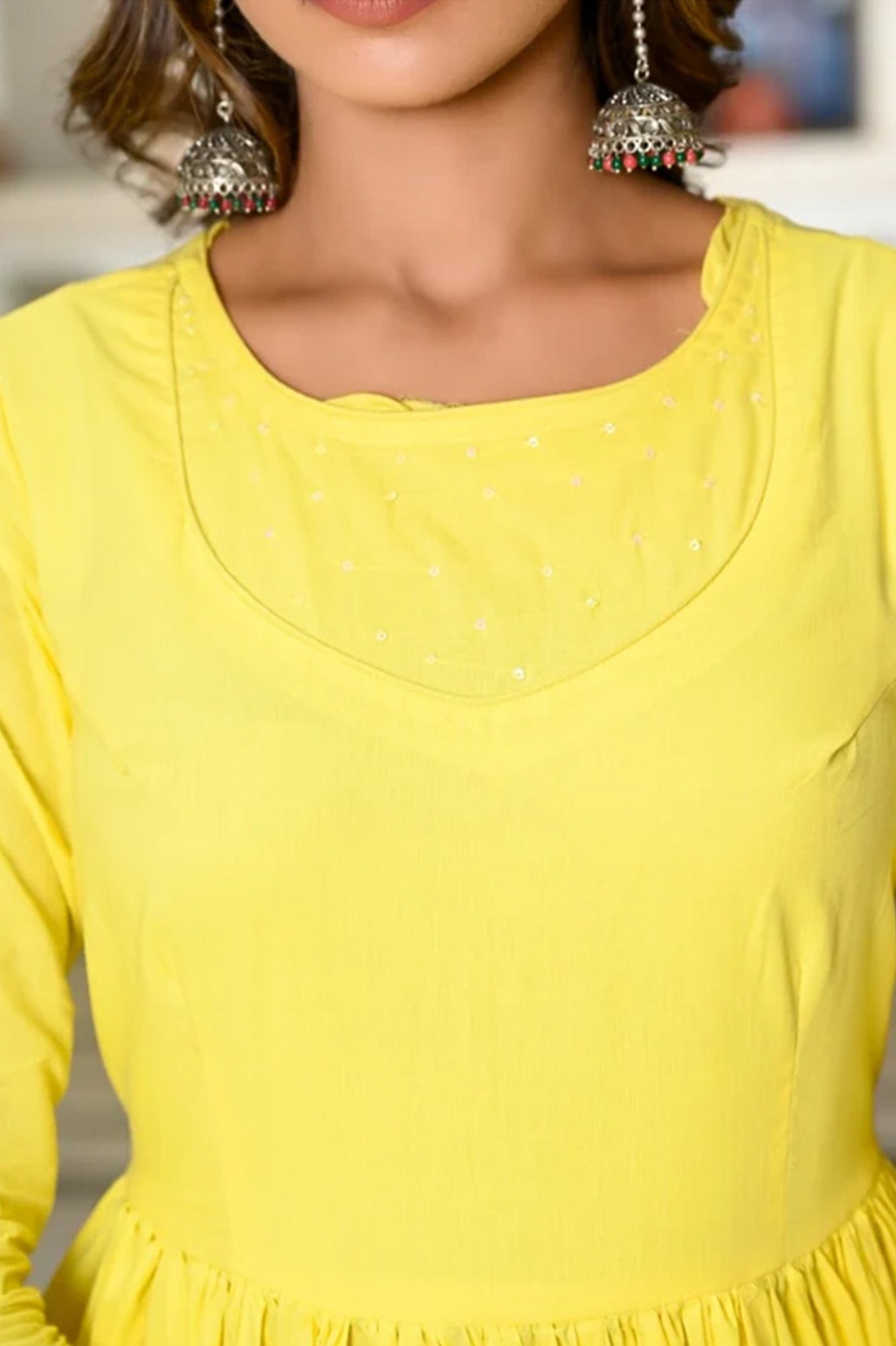 Kurta Long Womens Yellow S/3