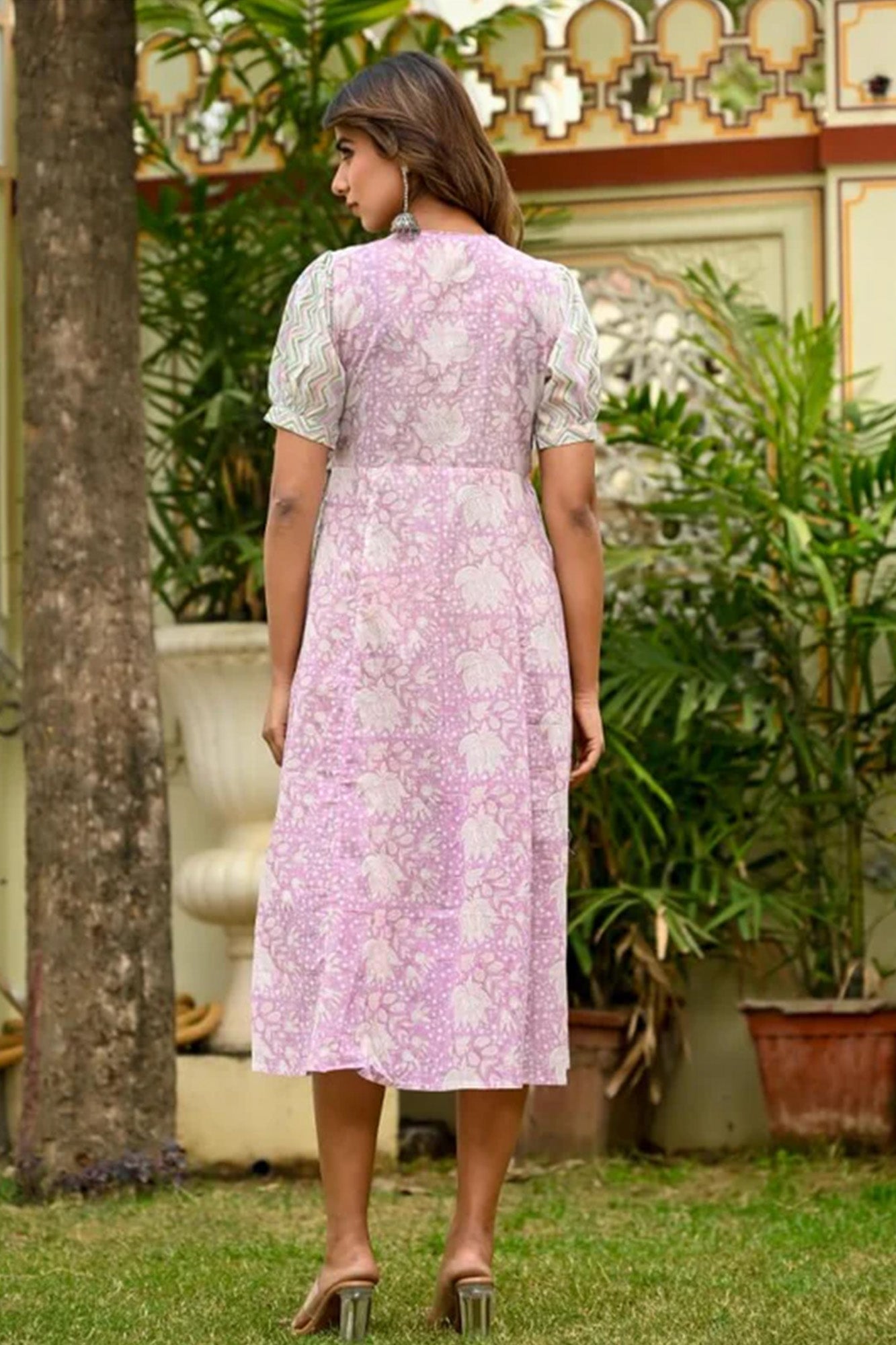 Dress Womens Angrakha Lavender