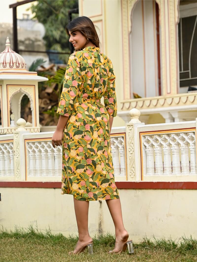 Dress Shirt Womens Yellow SS24