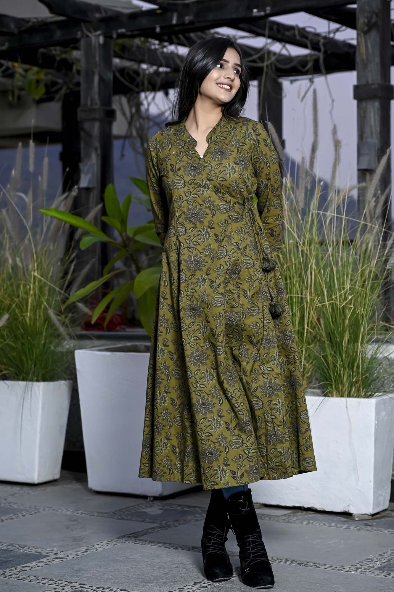 Dress Long Women Farah Angrakha