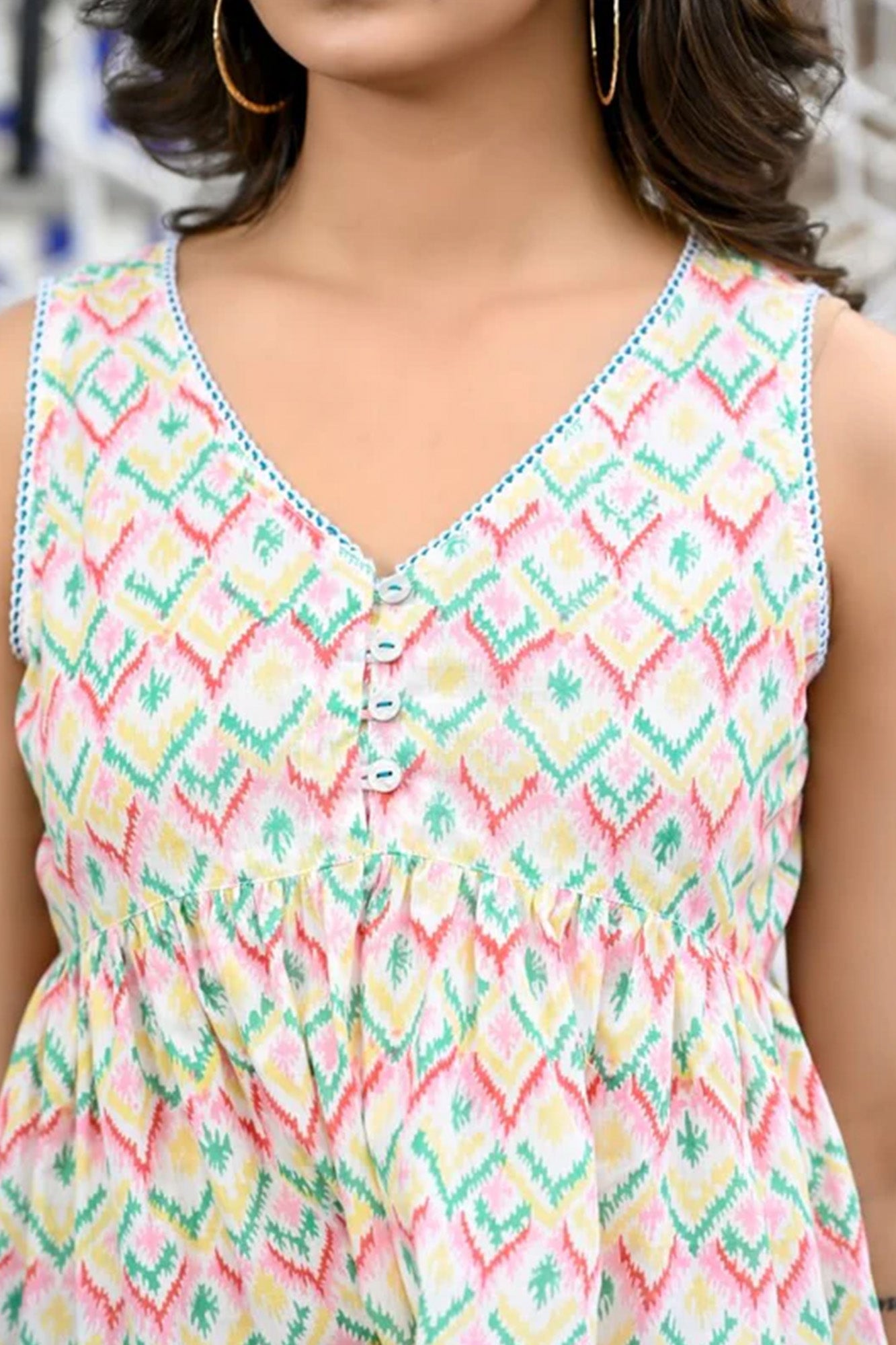 Top Sleeveless Womens Bhopali