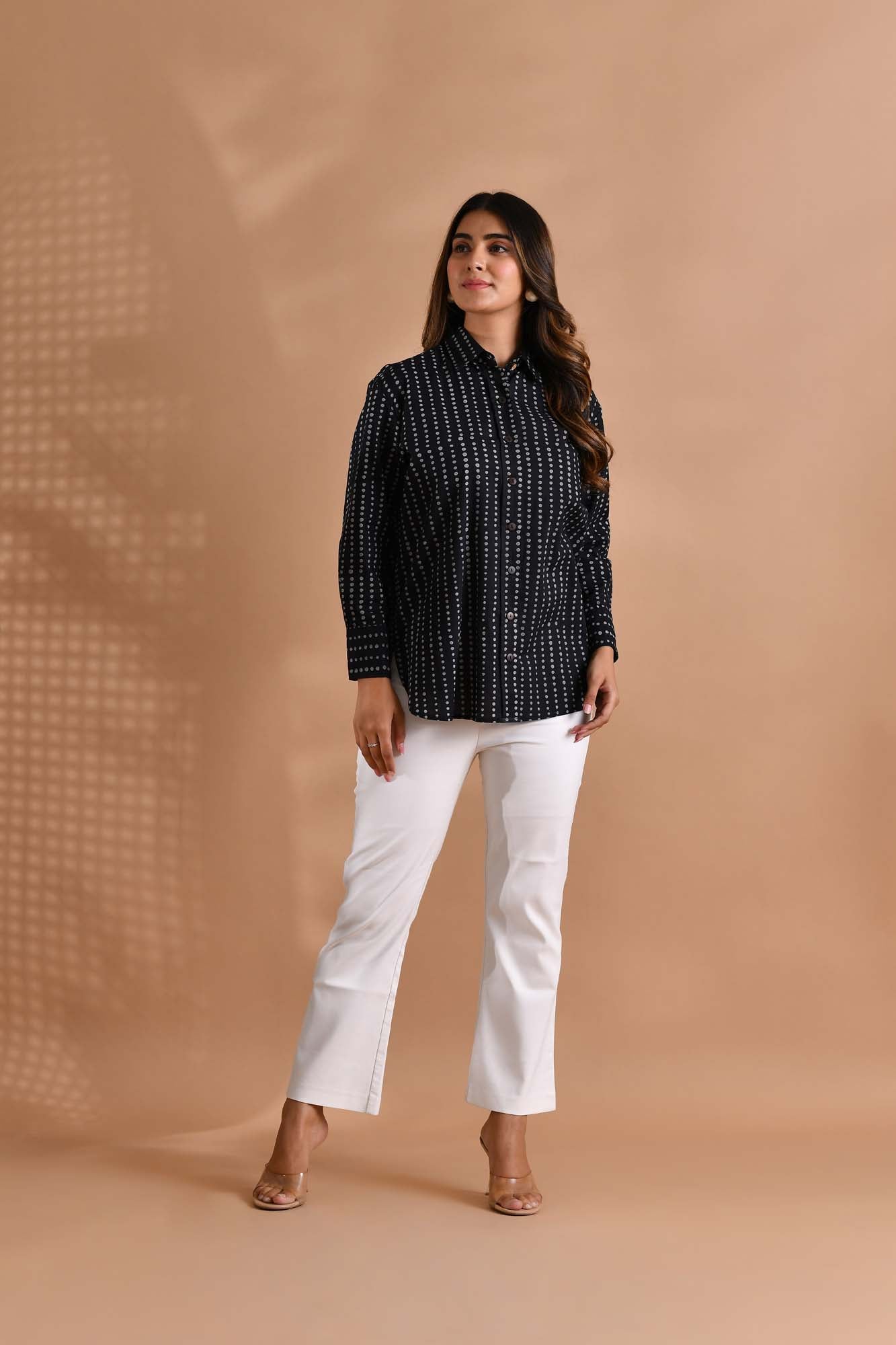 Shirt Women Dotted Black