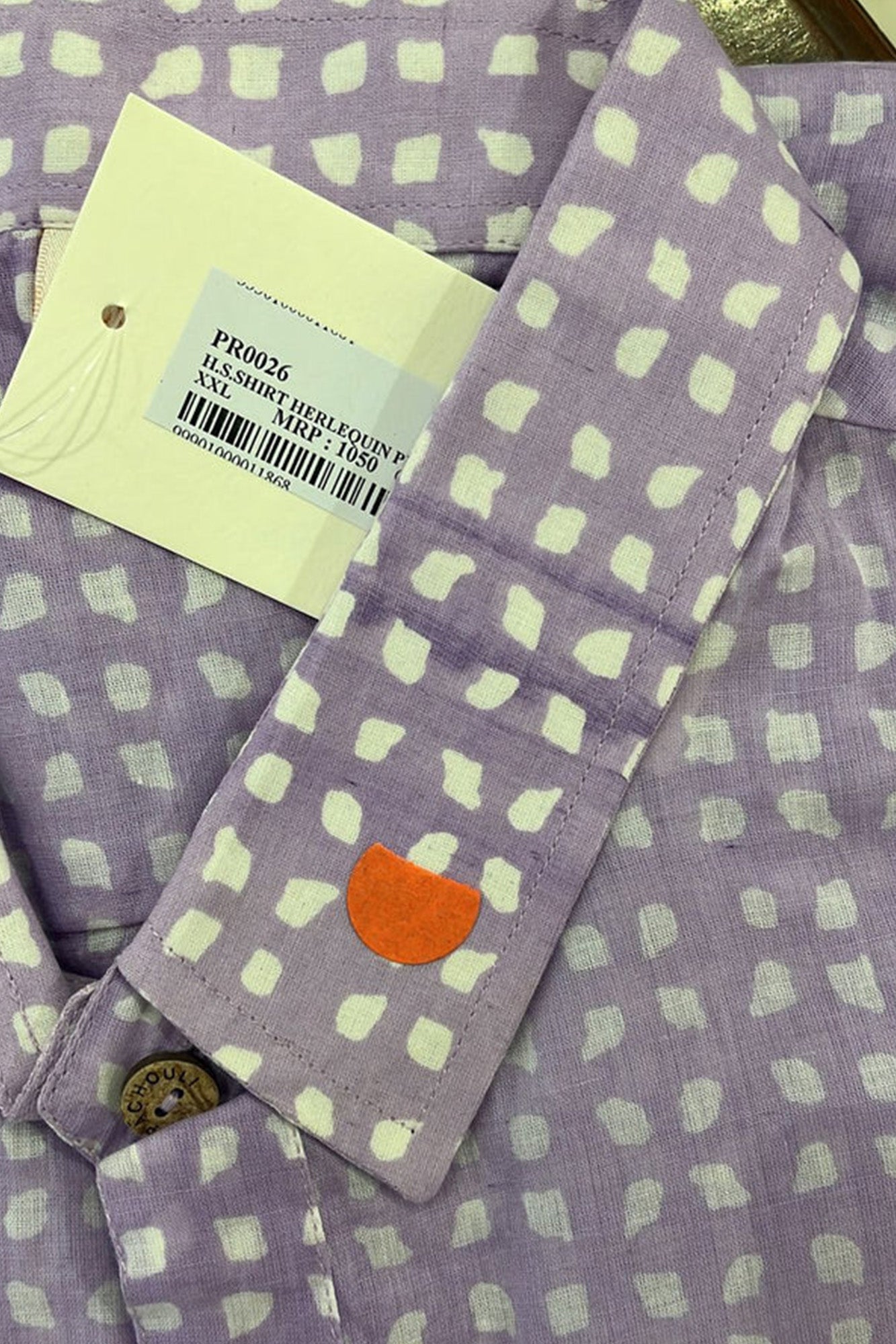 Men Harlequin Purple Half Sleeve Shirt | Rescue