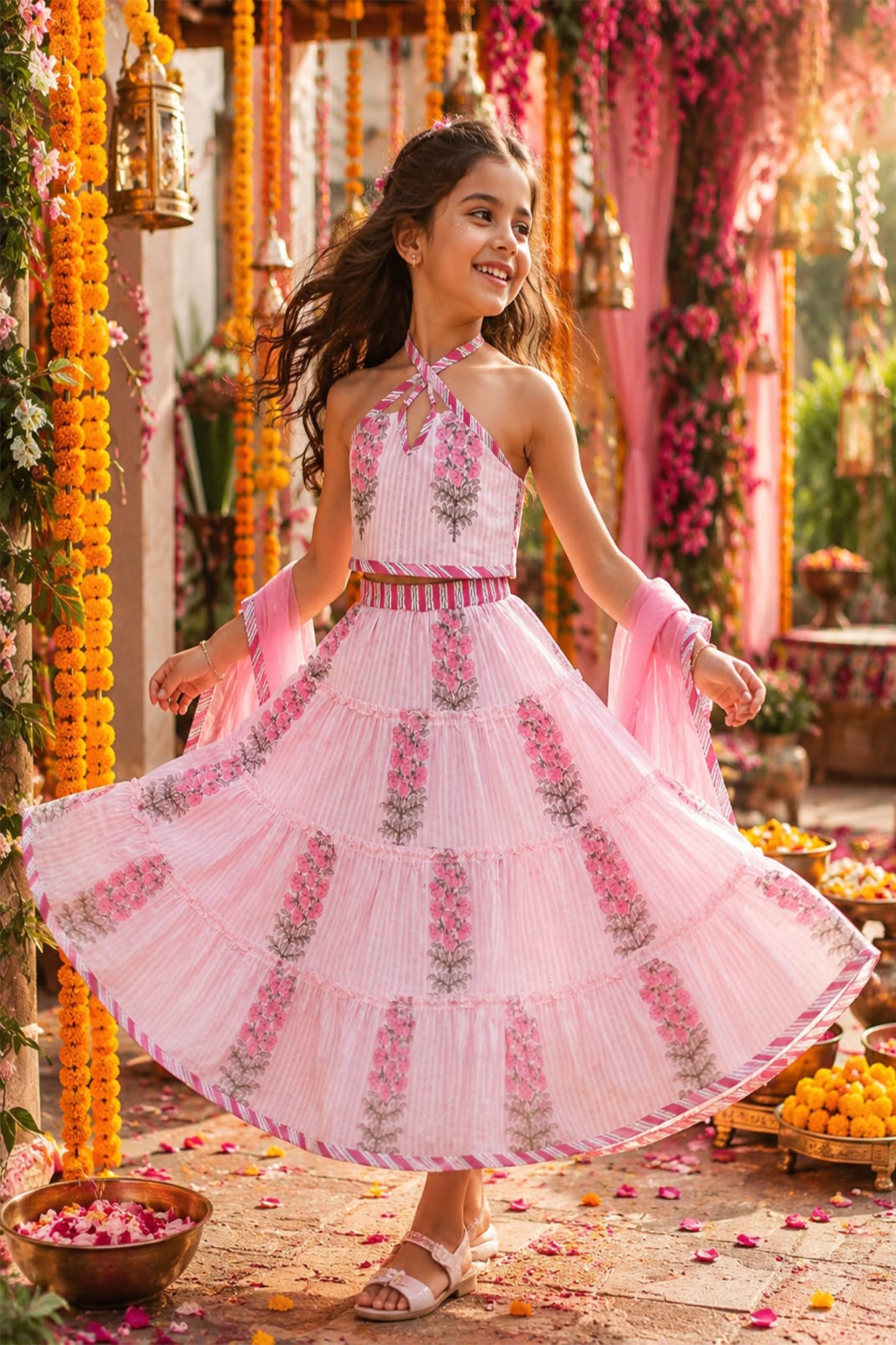Gulbahar Tier Lehenga Set