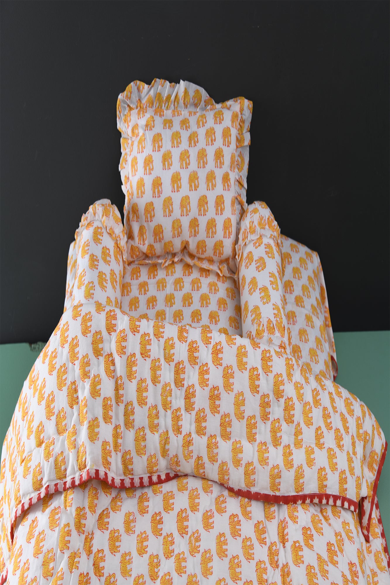 Baby Bed Set Yellow Elephant