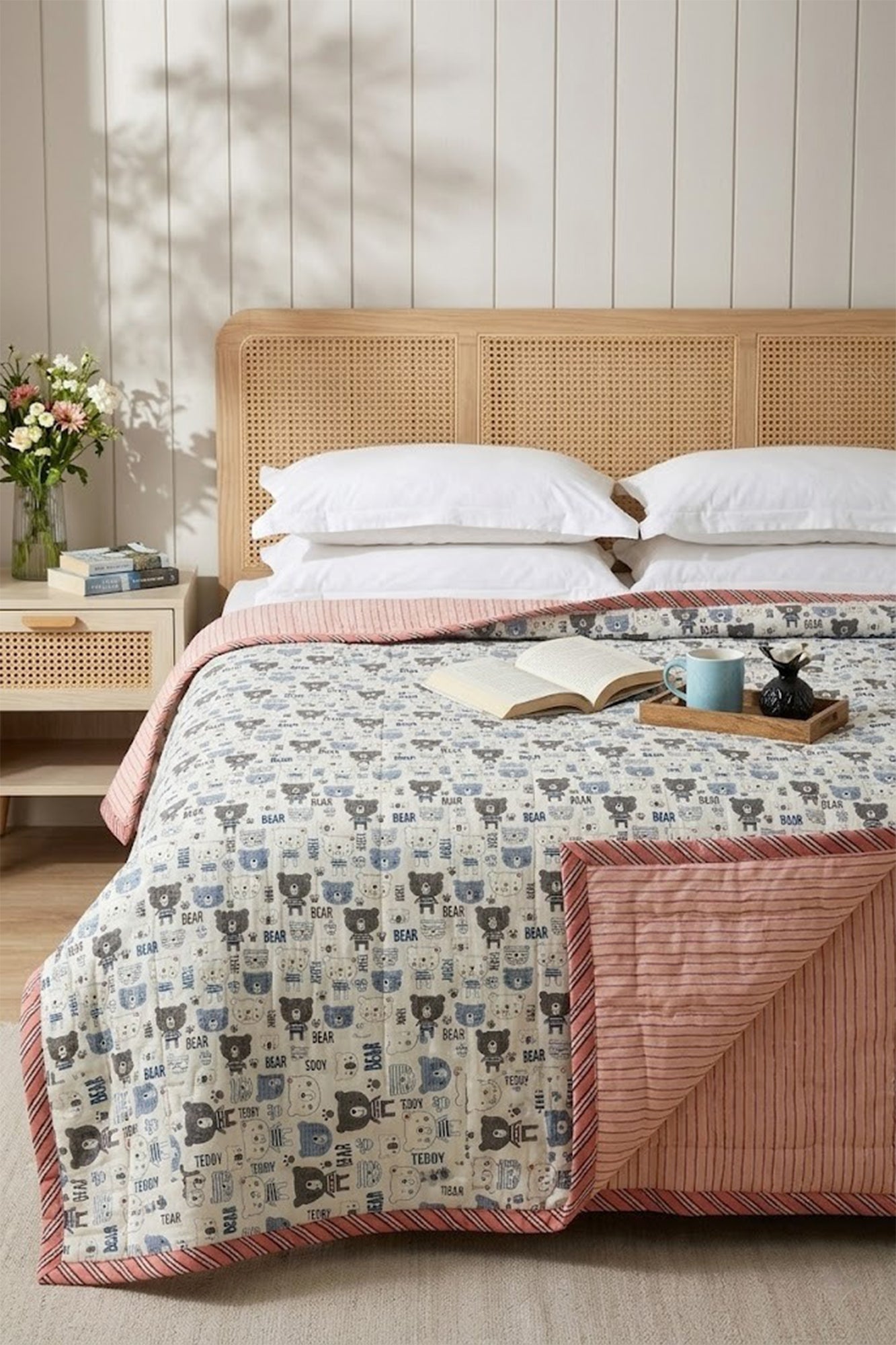 Teddy Bear Kids Quilt Pair of 2