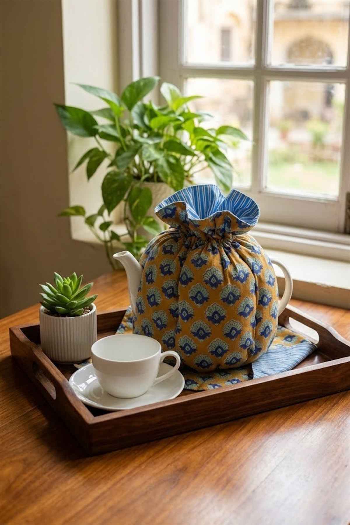 Indigo Petal Tea Cozy Set