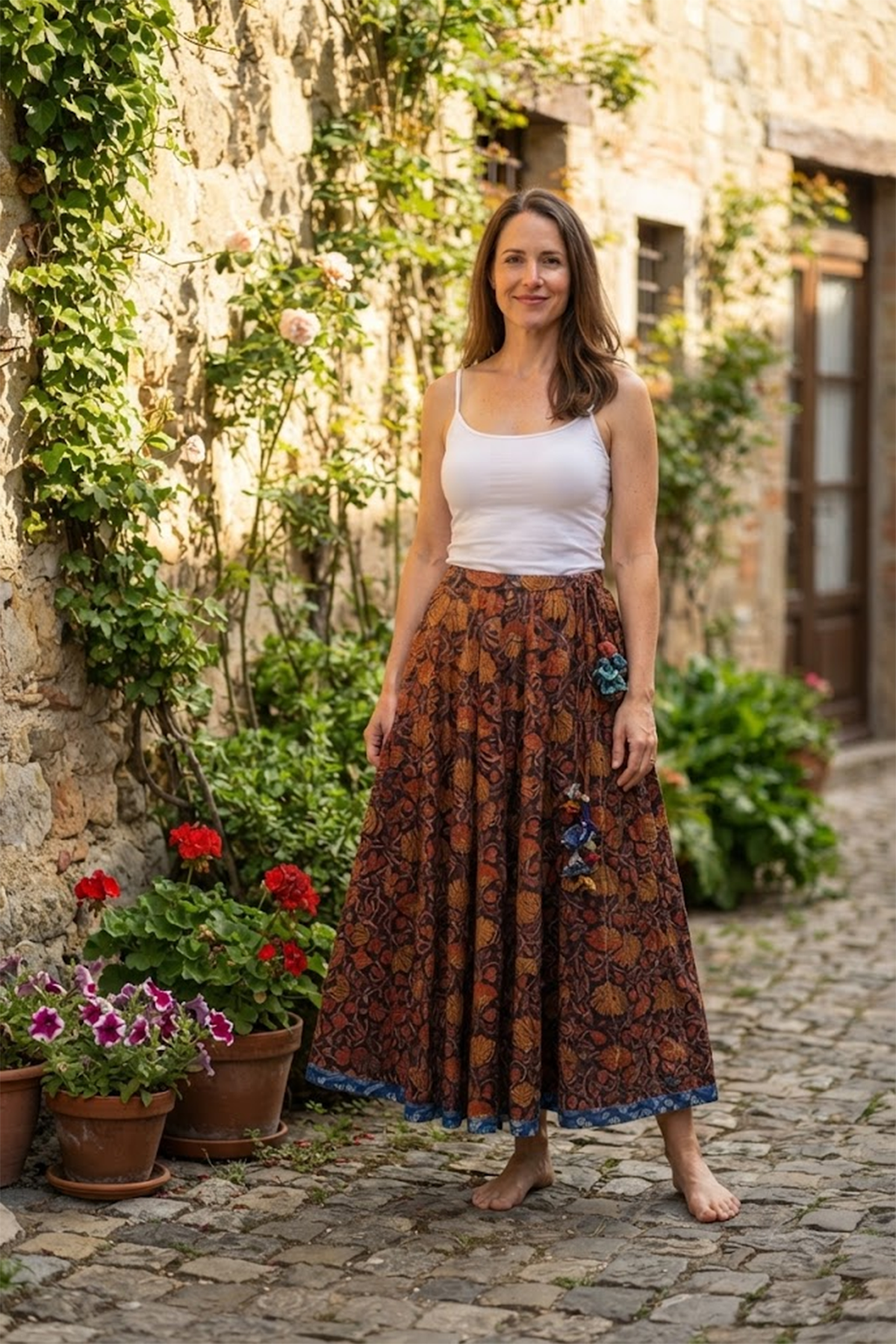 Seher Tarang Kalamkari Skirt