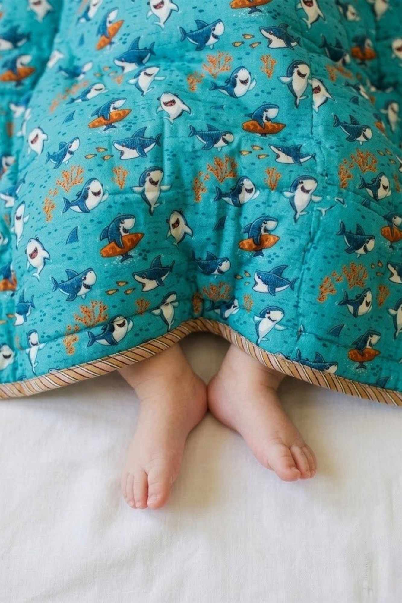 Blue Dolphin Baby Quilt
