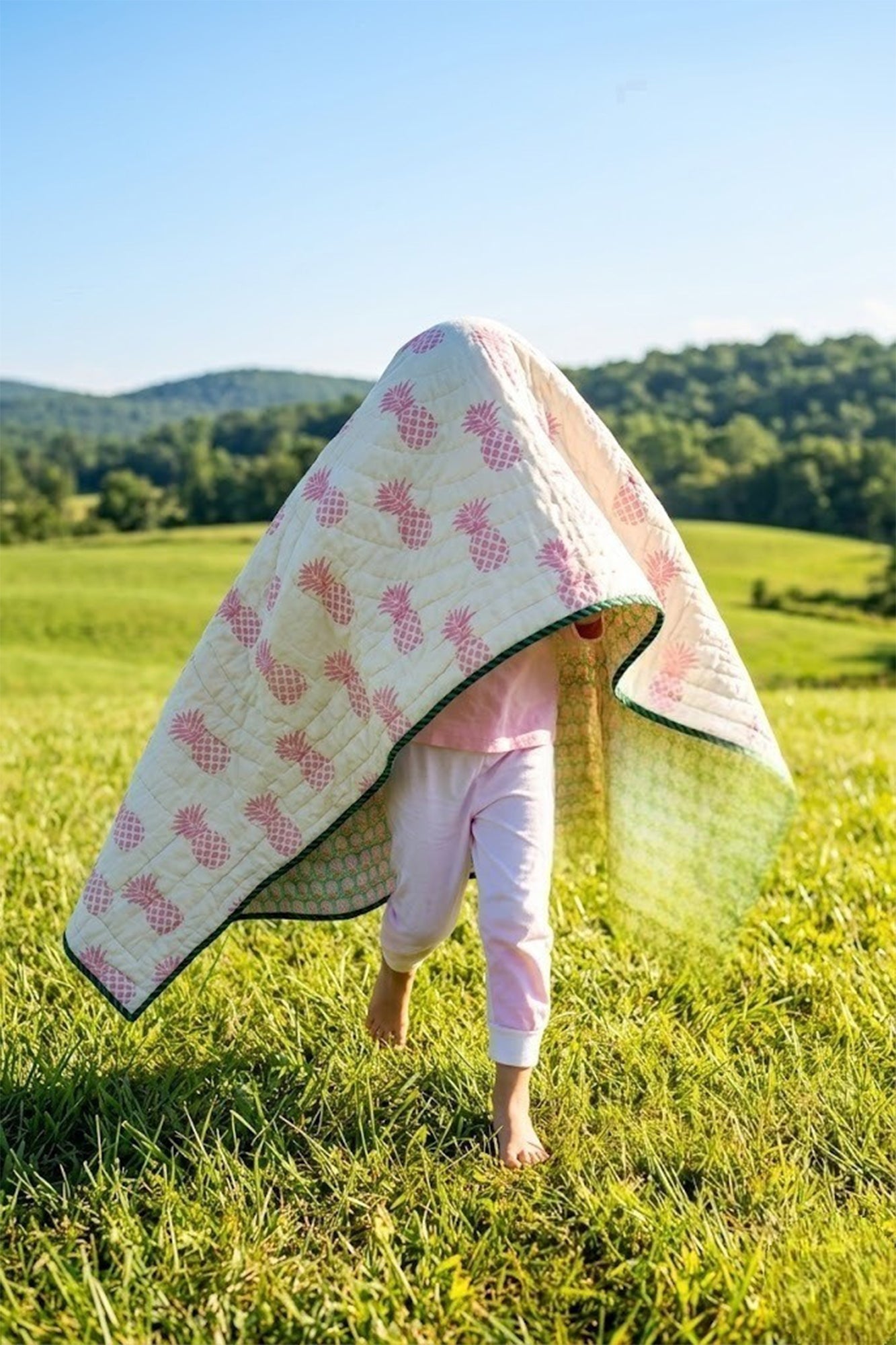 Pink Pineapple Baby Quilt