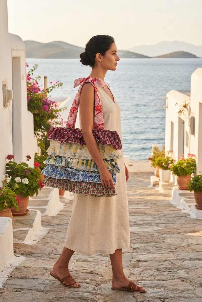 Multi Frill Tote Bag