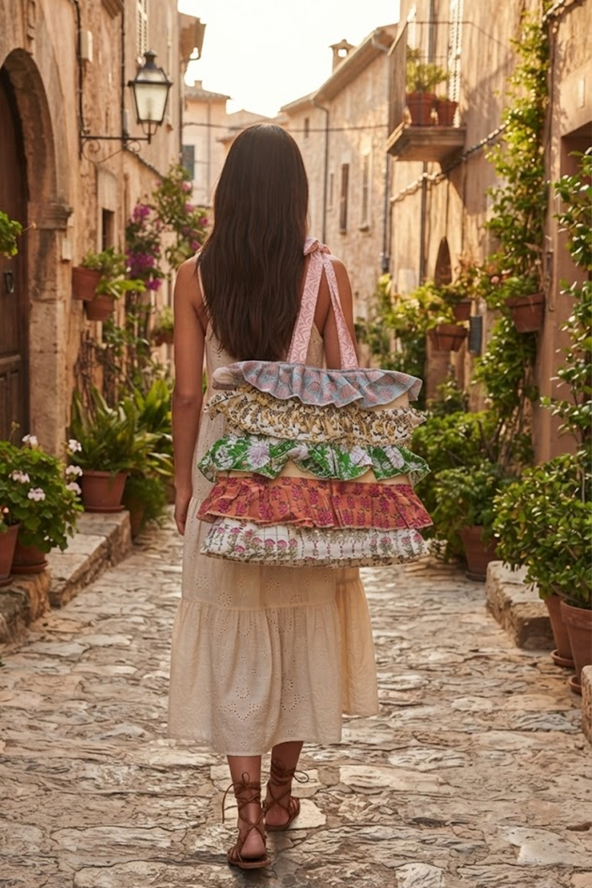 Multi Frill Tote Bag