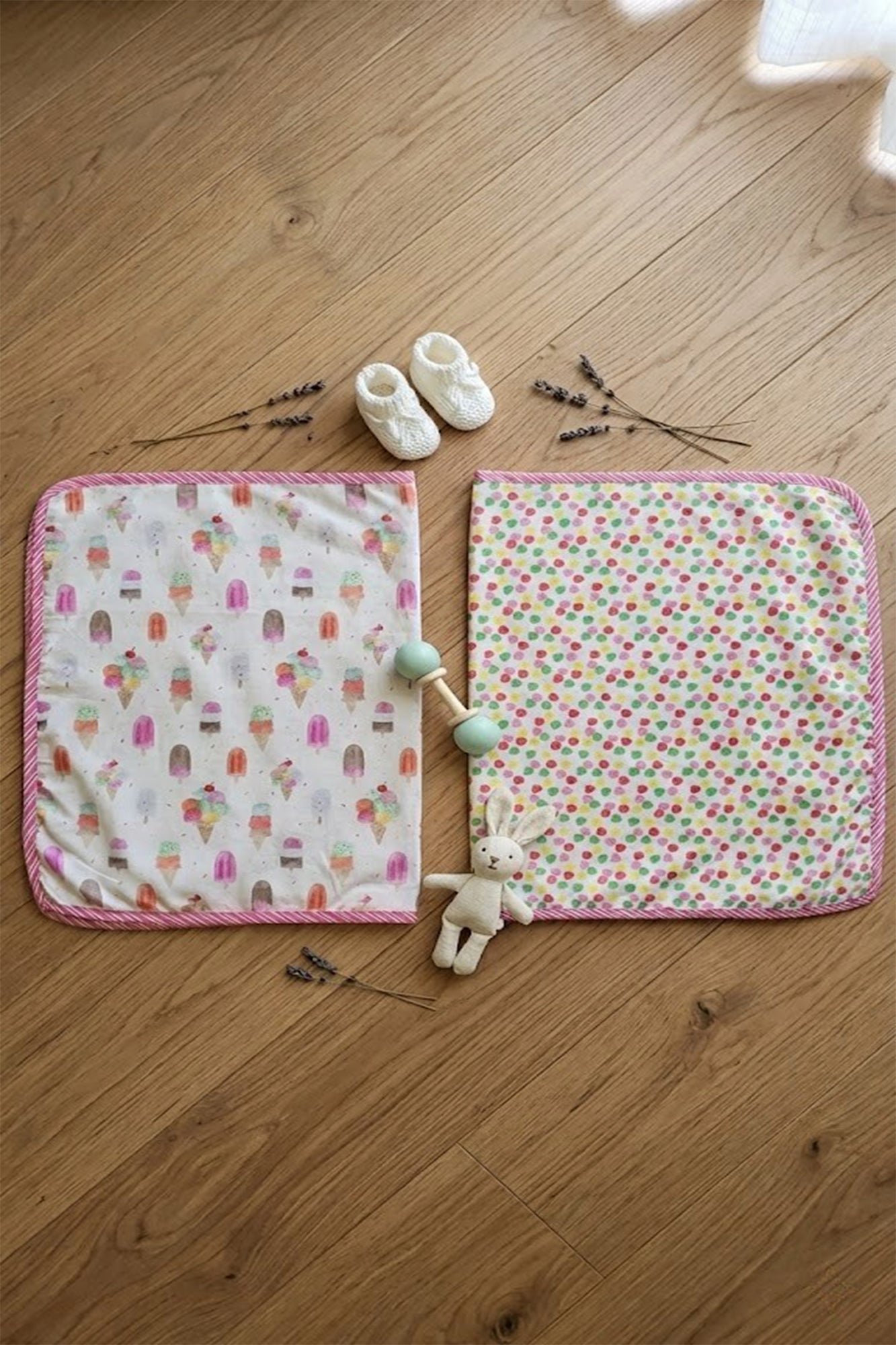 Rainbow Ice cream Swaddle Pair