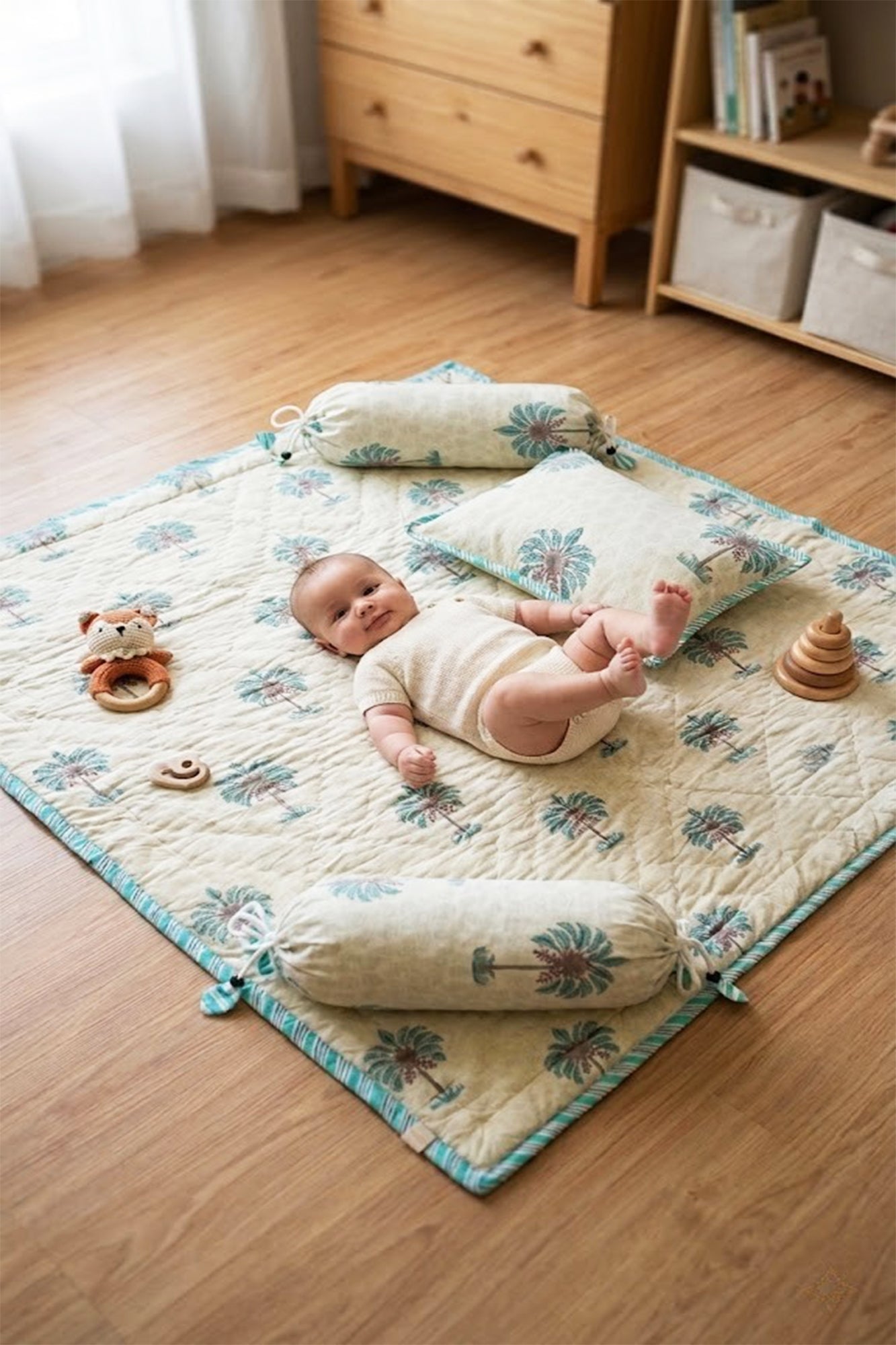 Green Palm Bed Set