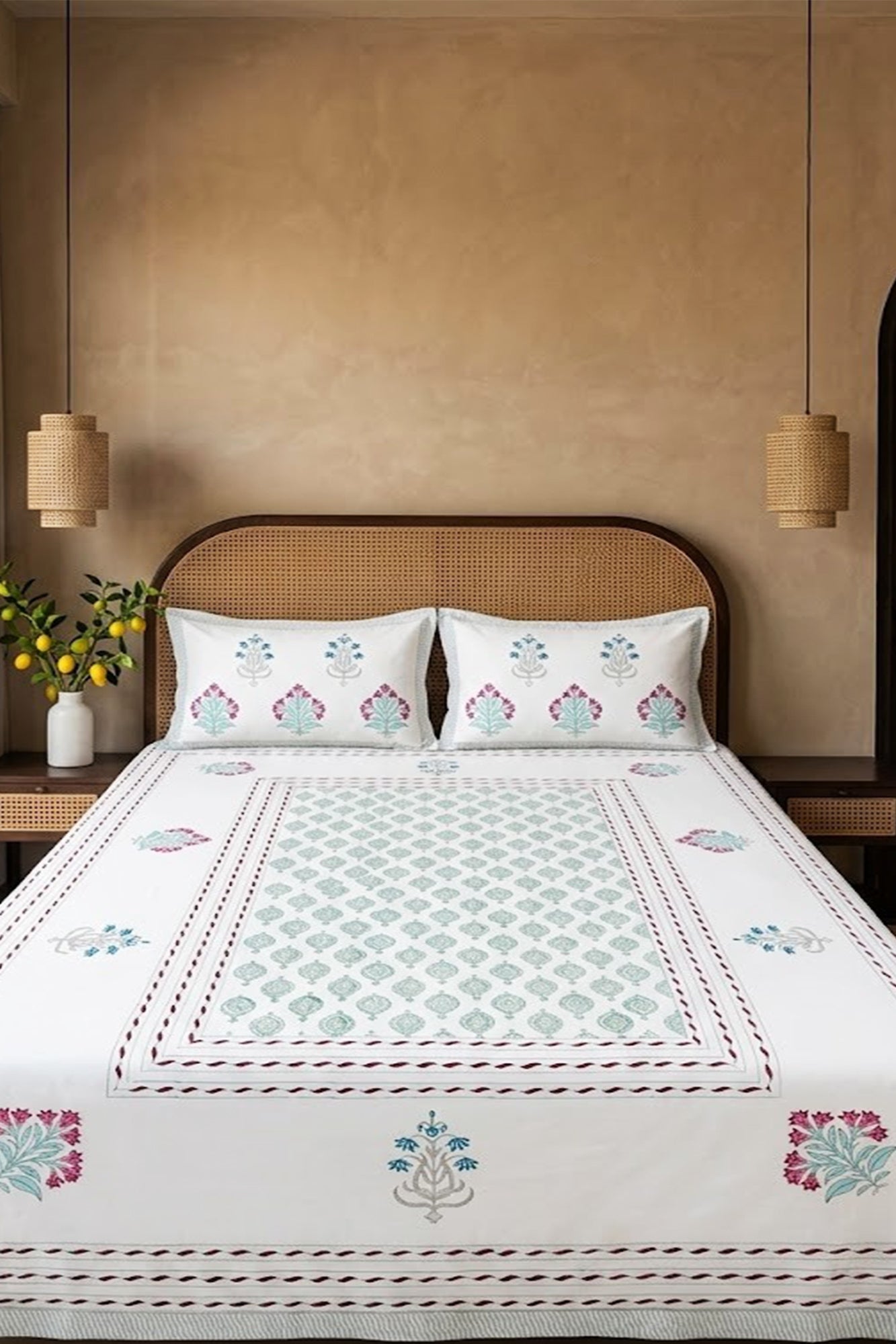Meher Gul Buta Bed Sheet With Pillow Covers