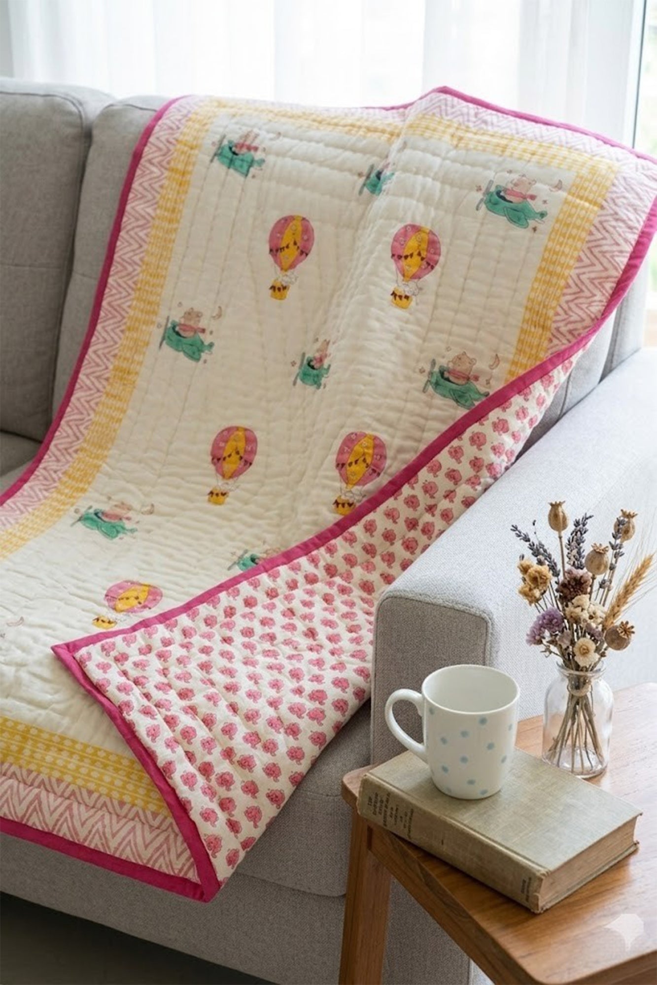 Balloon Drift Baby Quilt