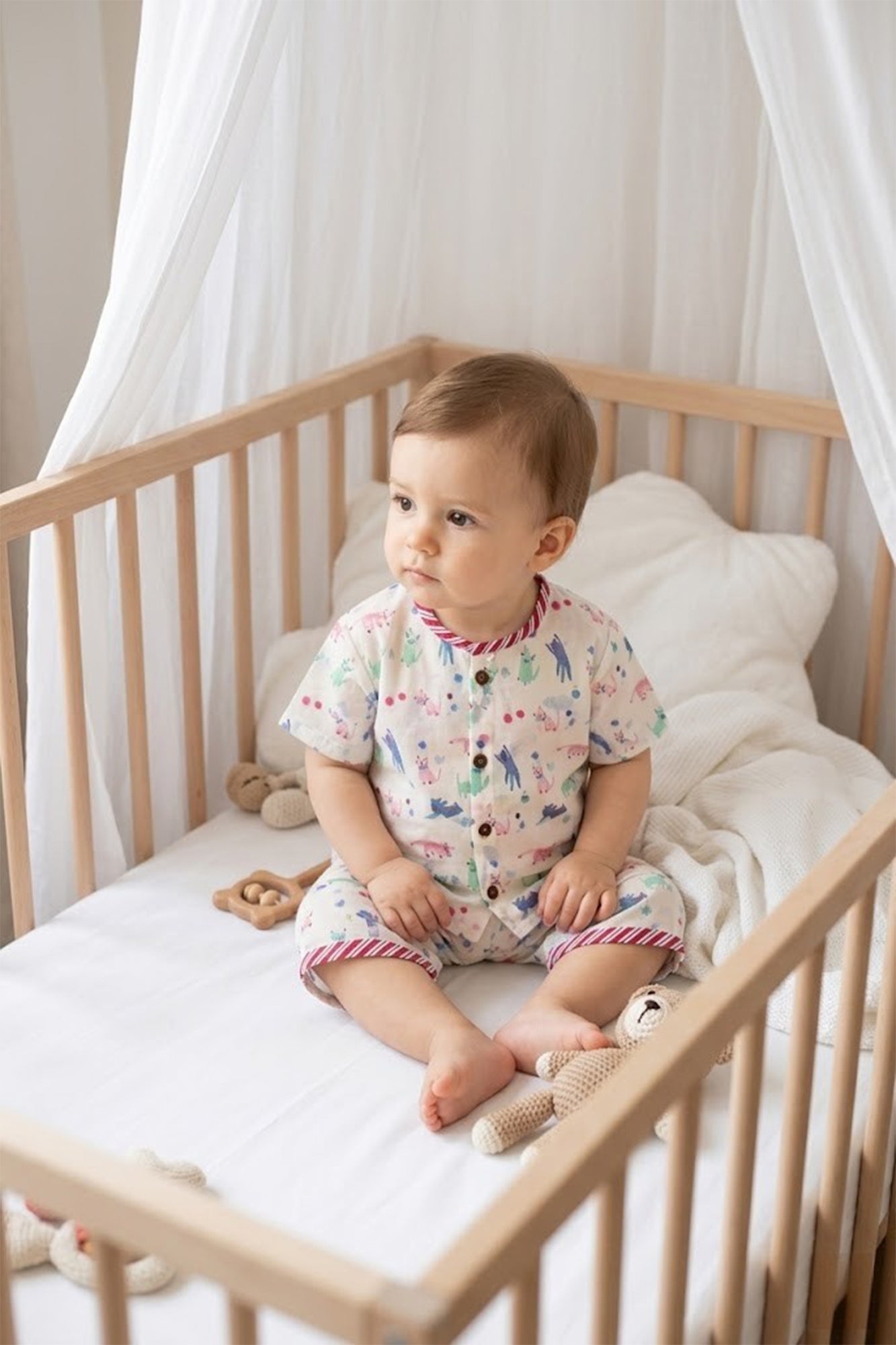 Top Front With Shorts Infants Cats Blue