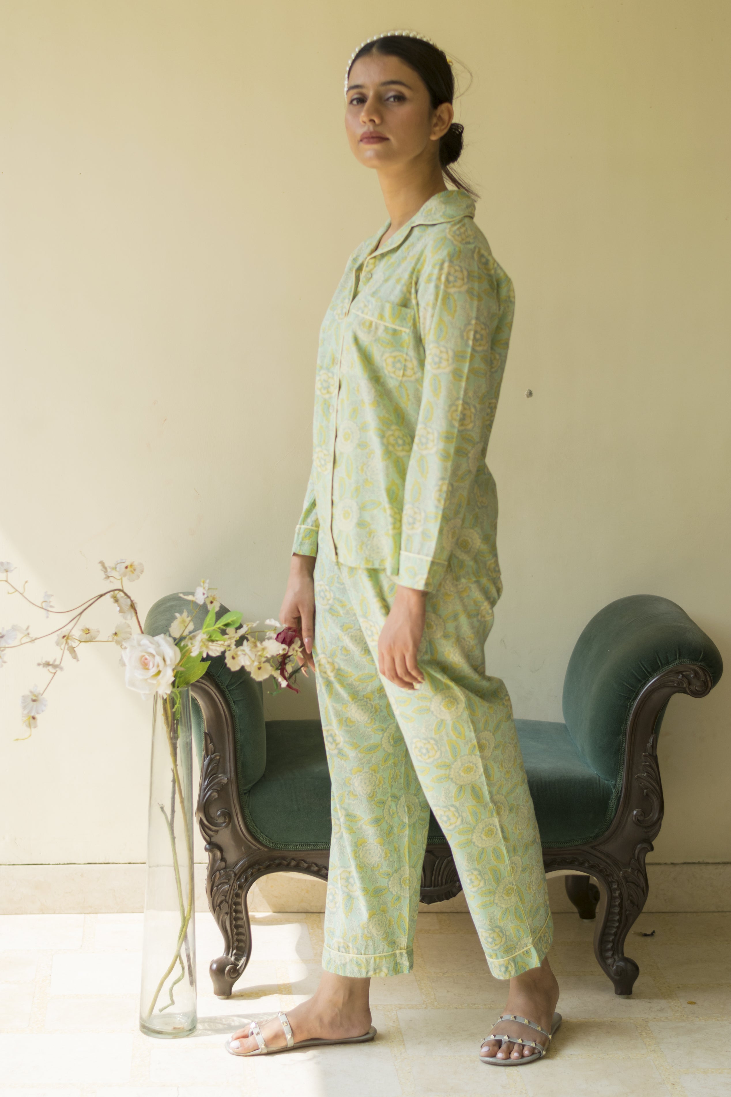 PJ Set Women Set of 2 Bells Of Ireland