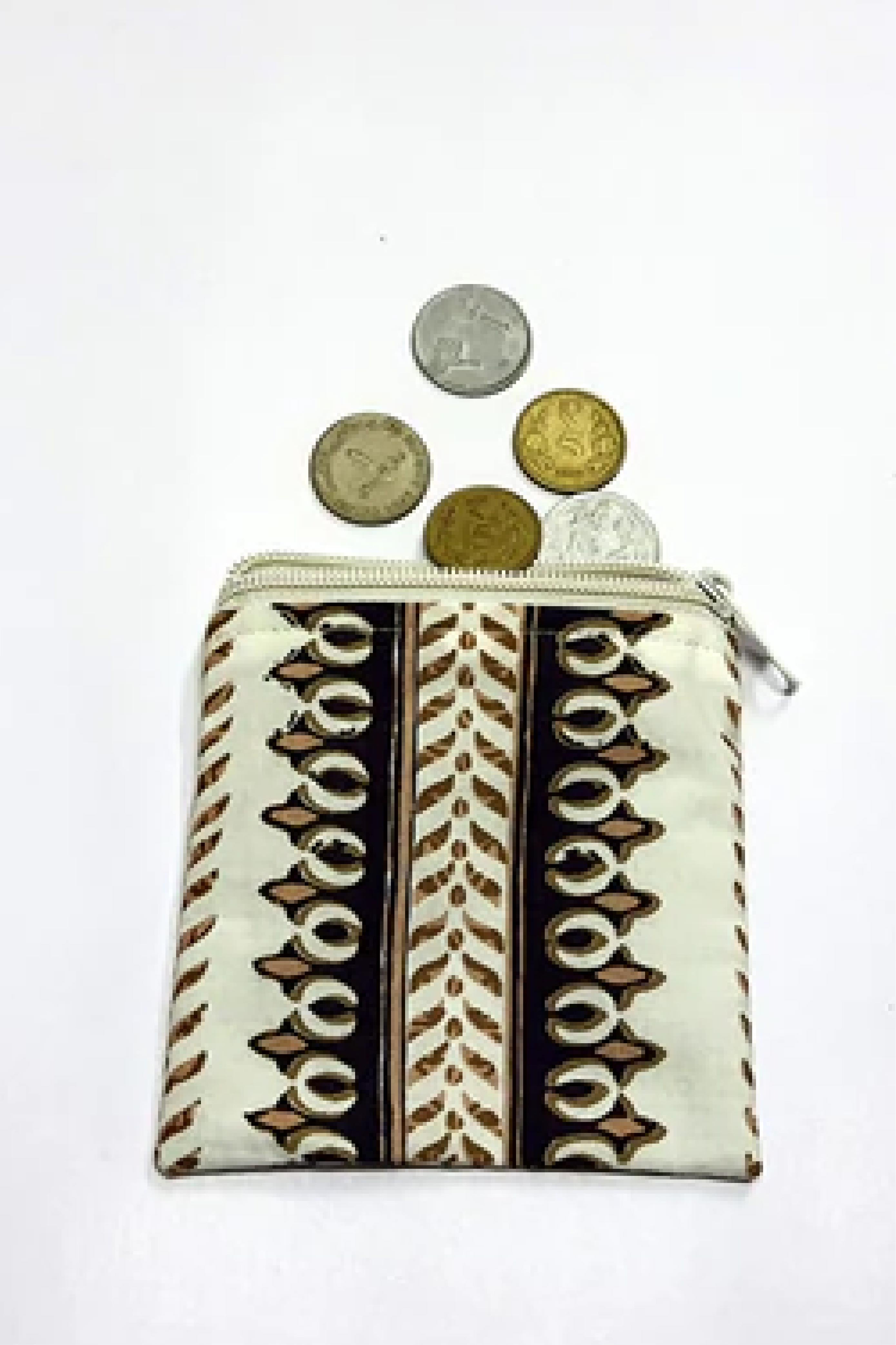 Block Pathway Brown - Coin Pouch