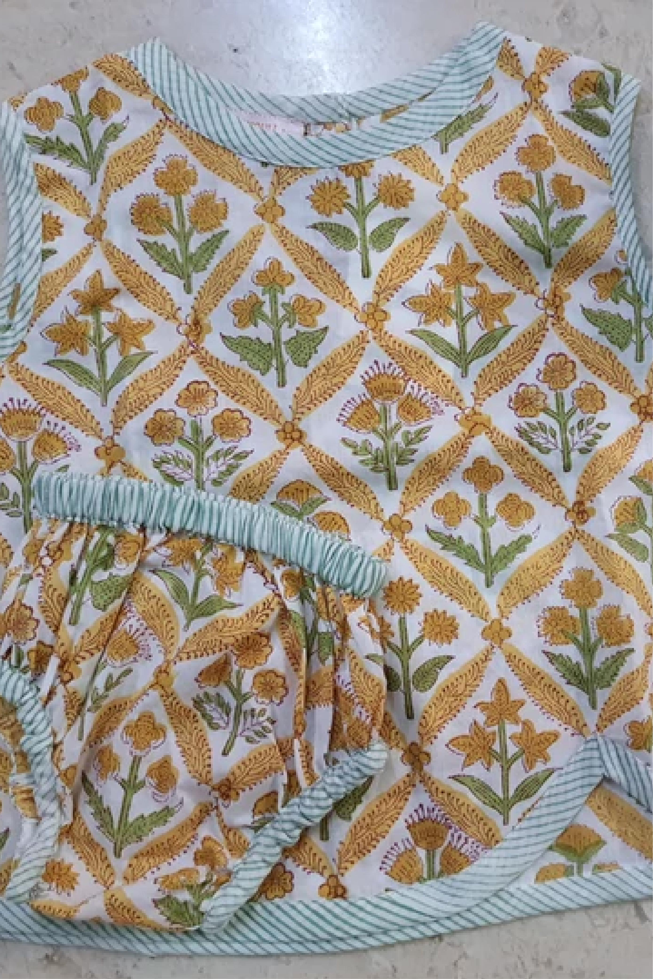 Yellow Booti - Infant Baby Dress With Shorts