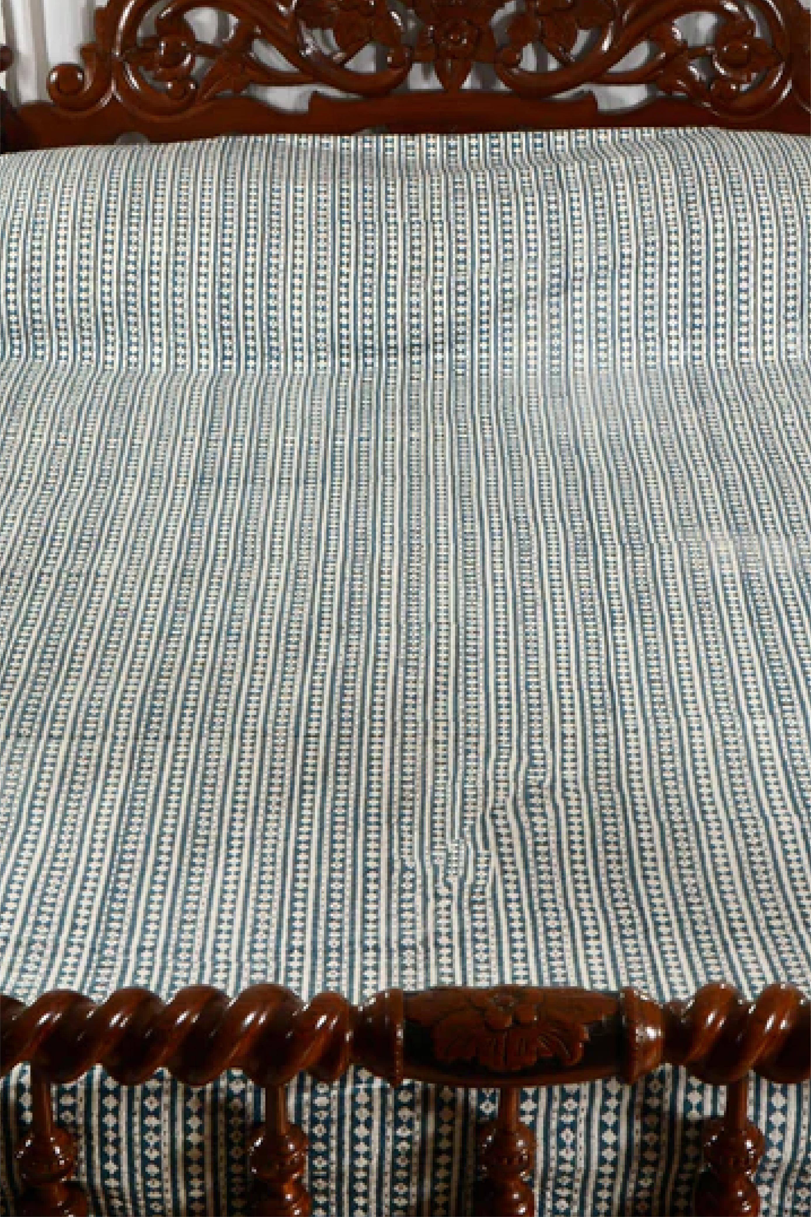 Diamond - Blue Kantha Bed Cover