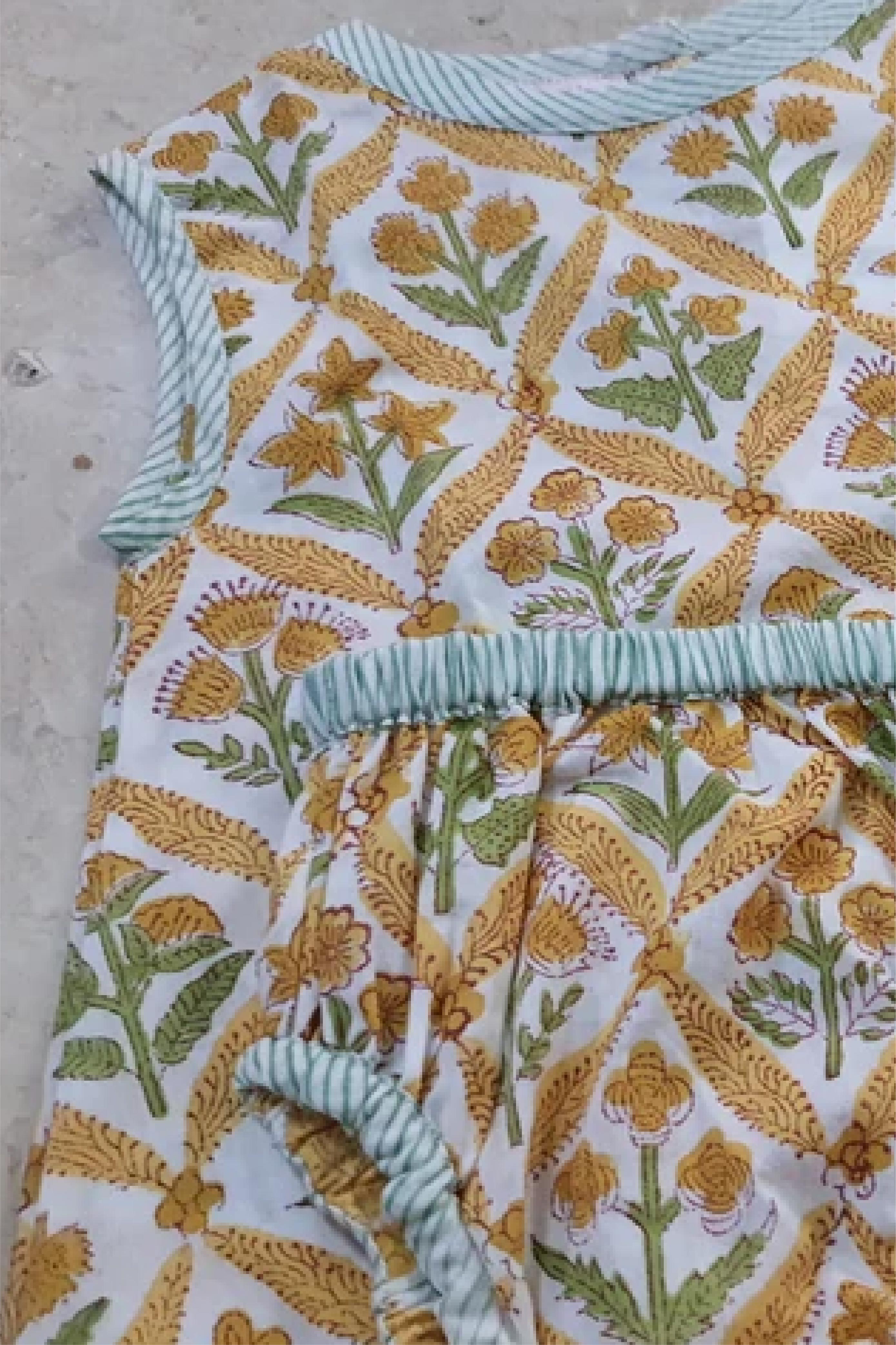 Yellow Booti - Infant Baby Dress With Shorts