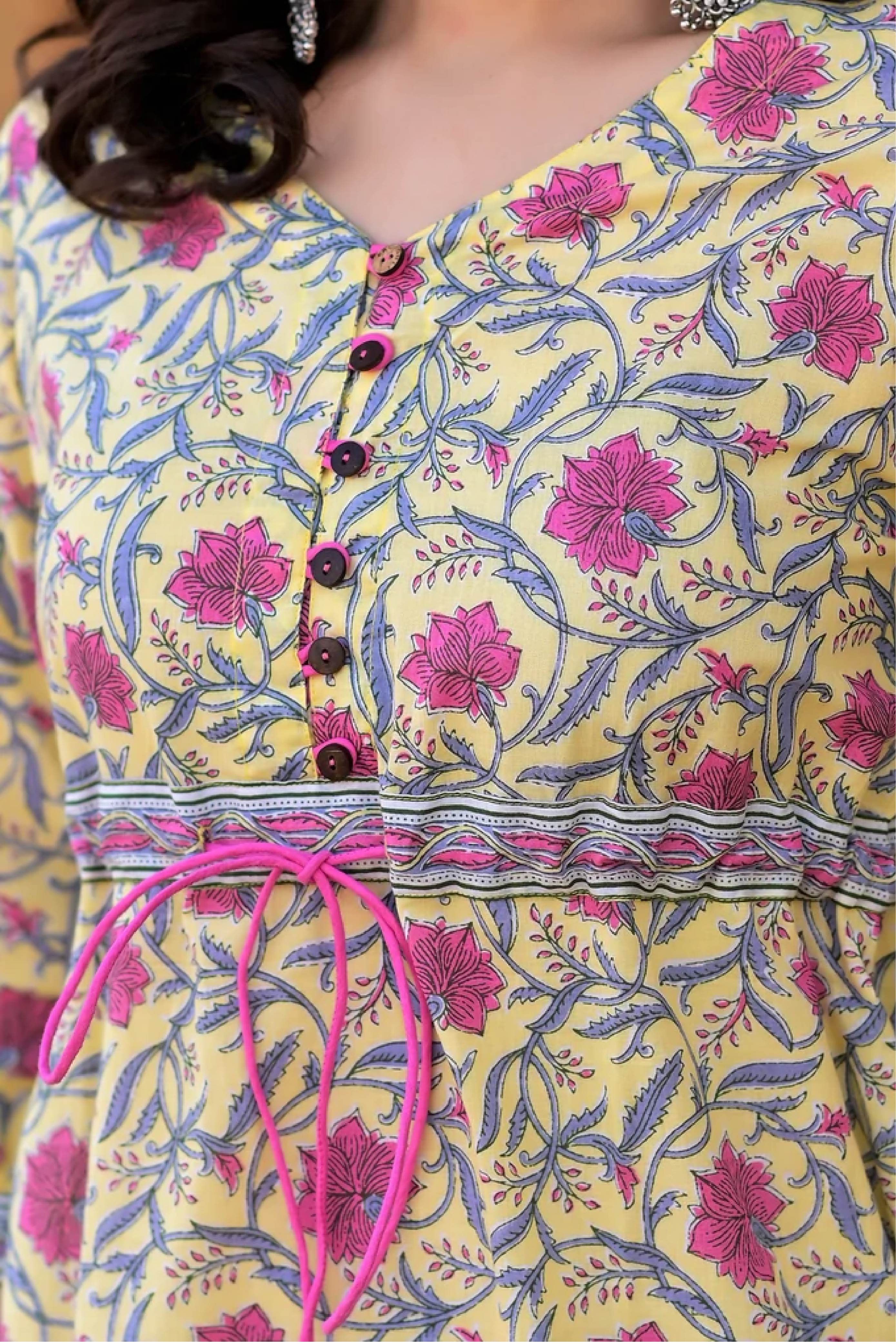 Women Pink Floral Scooba Dress