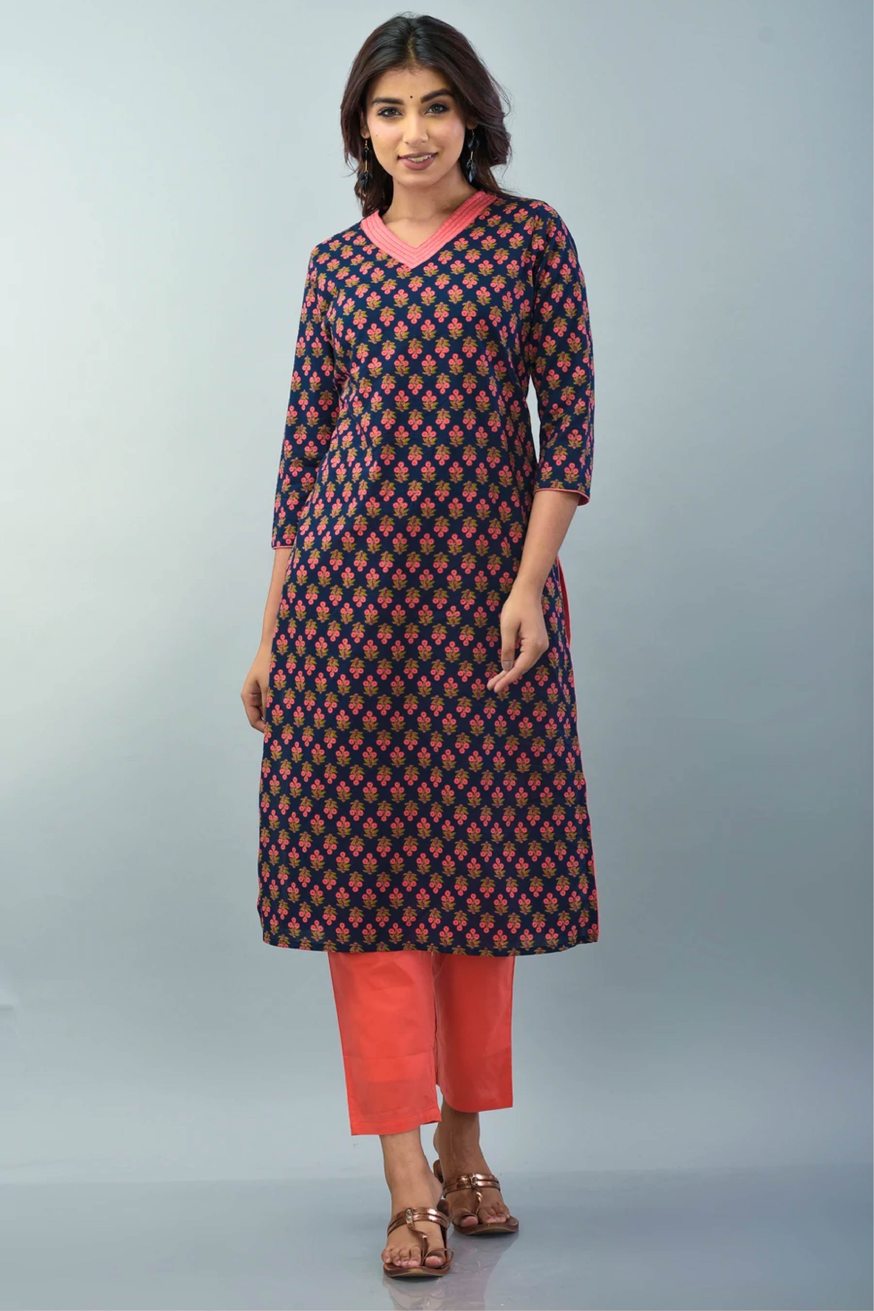 Kurta Set Women Set of 2 Noir Blue