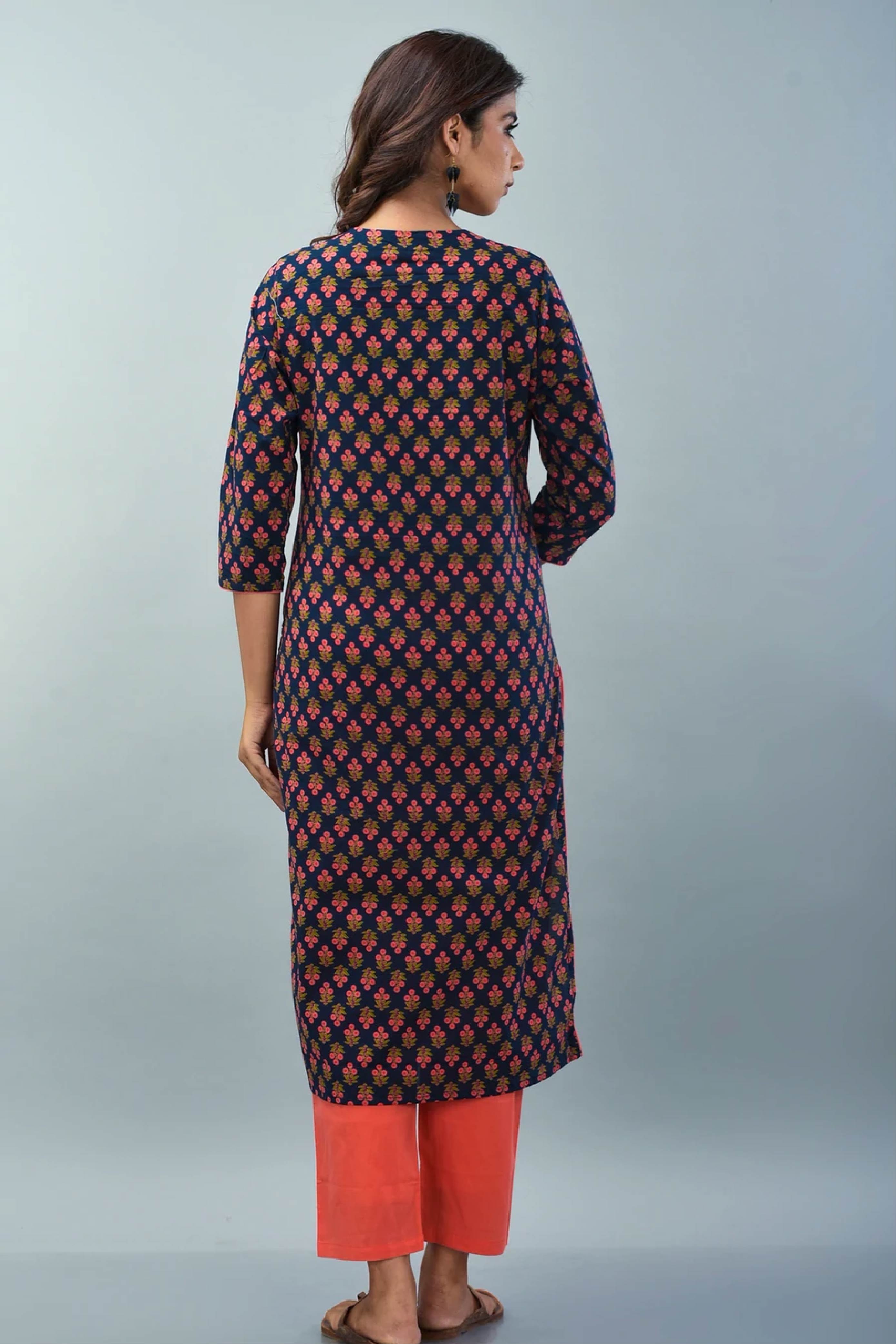 Kurta Set Women Set of 2 Noir Blue