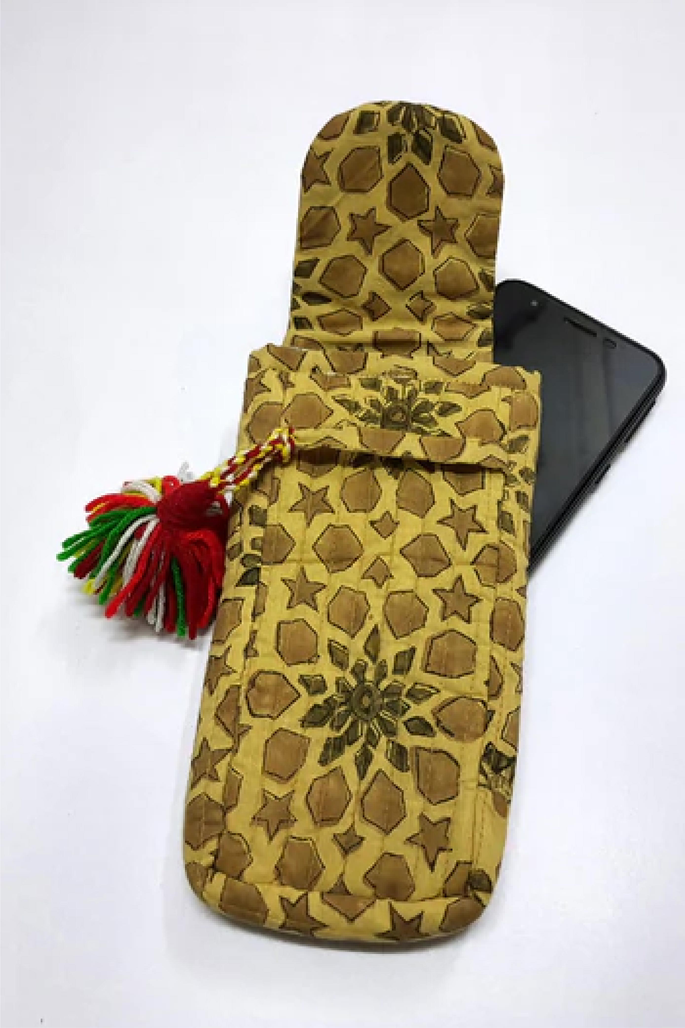 Brown Floral-Eye Glass Cover