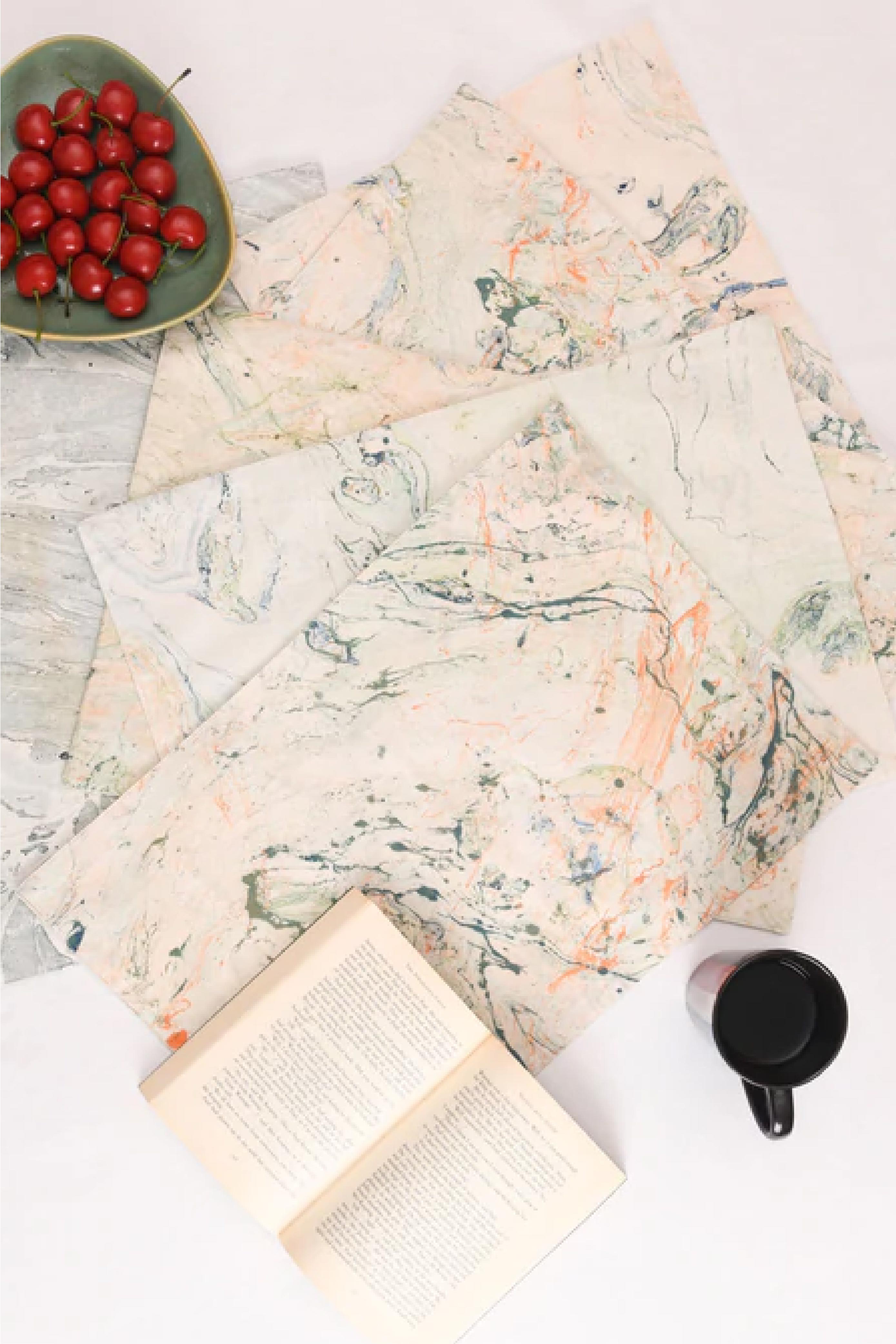 Marble Story - Place Mat & Napkin Set of 12