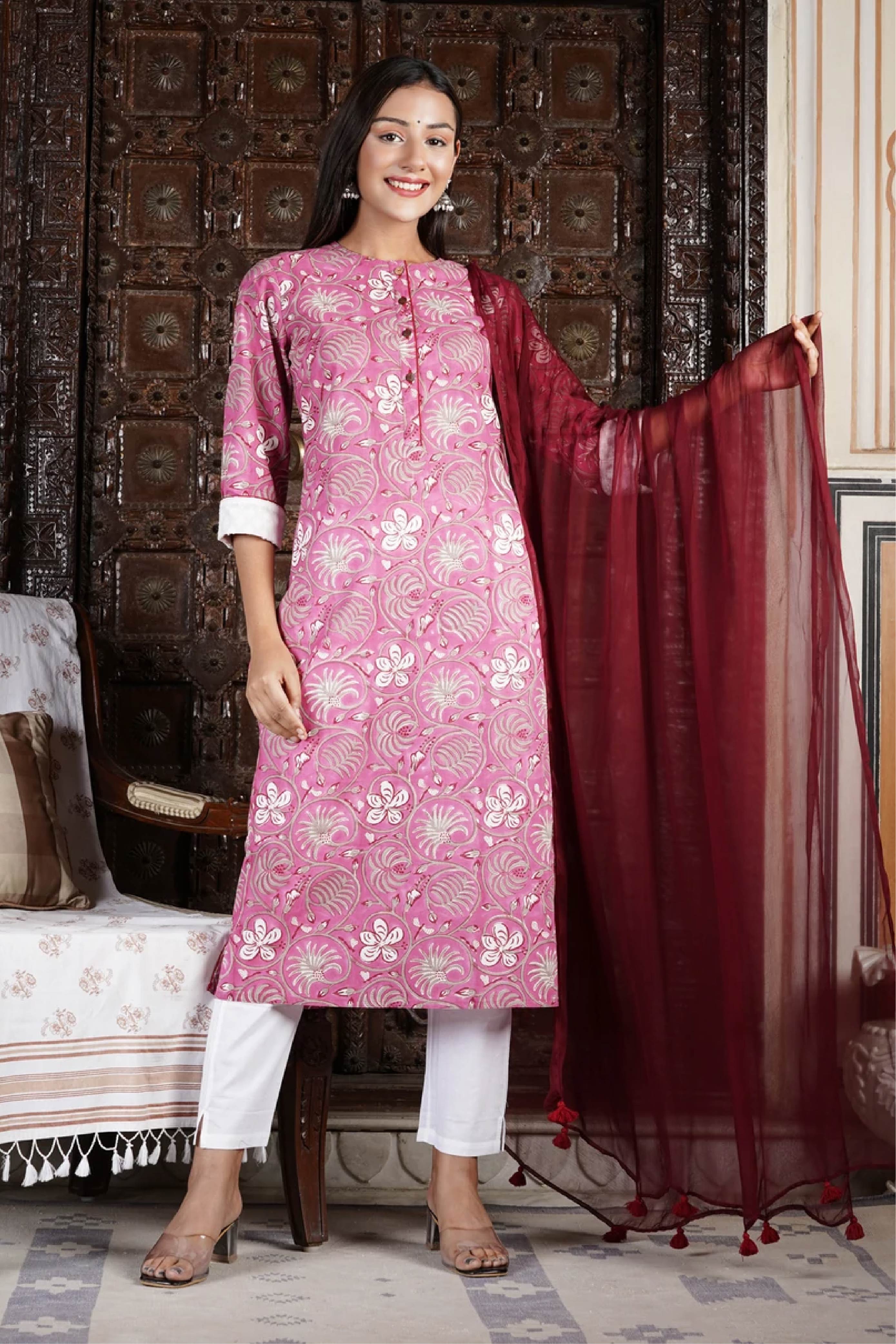 Onion Pink - Kurta Set S/3