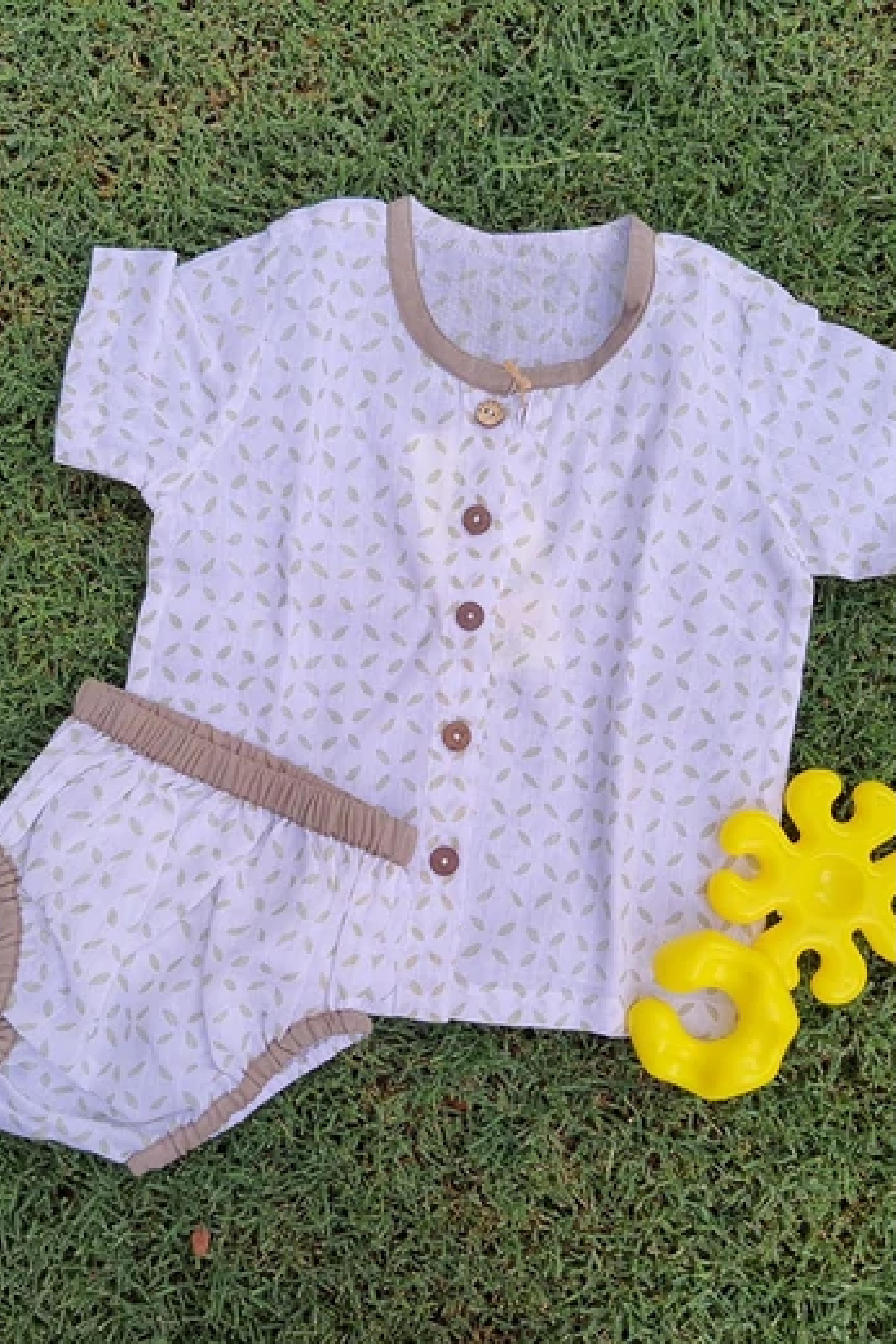 Green Floral - Infant Shirt & Shorts Set