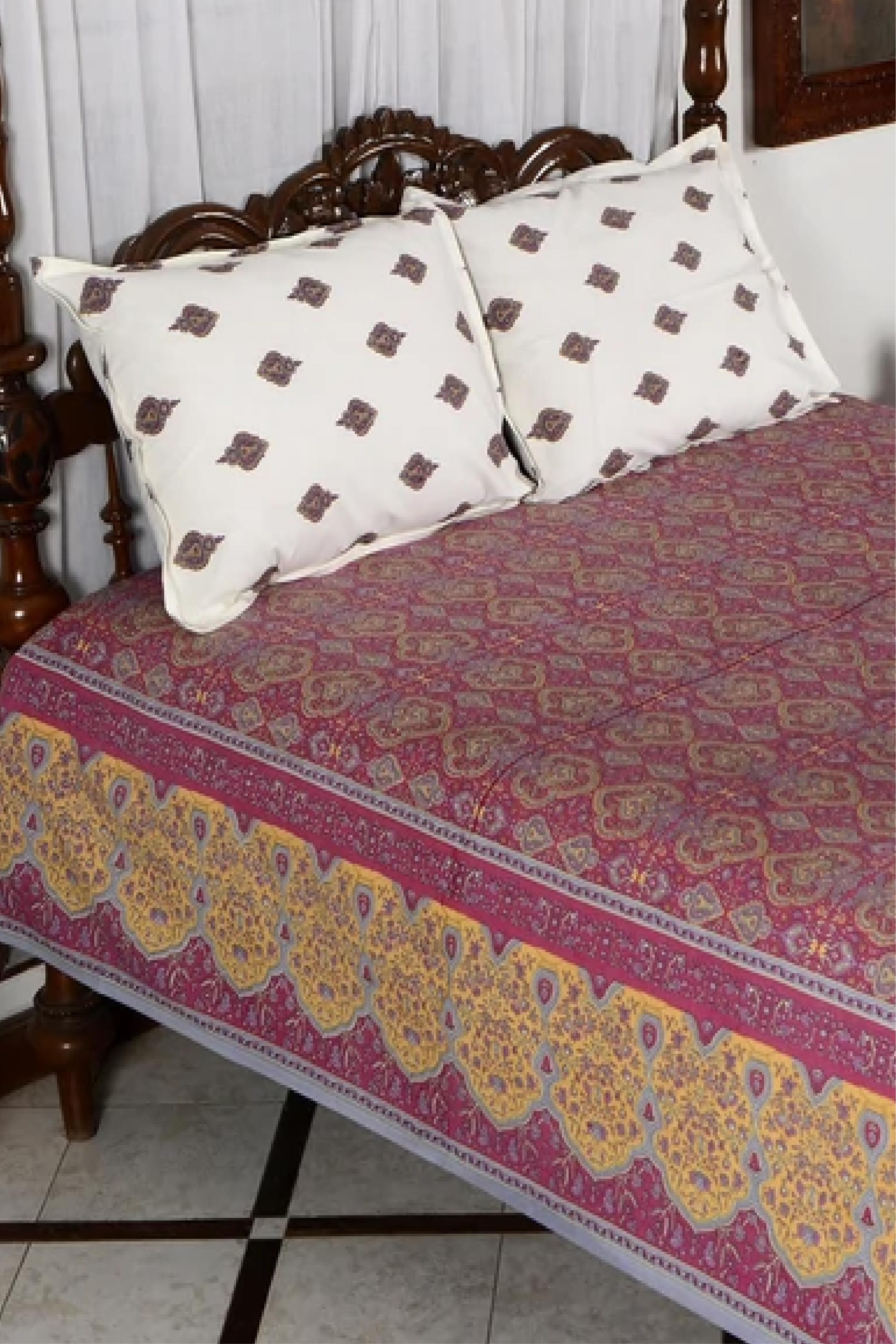 Mehrab Red - Bed Sheet