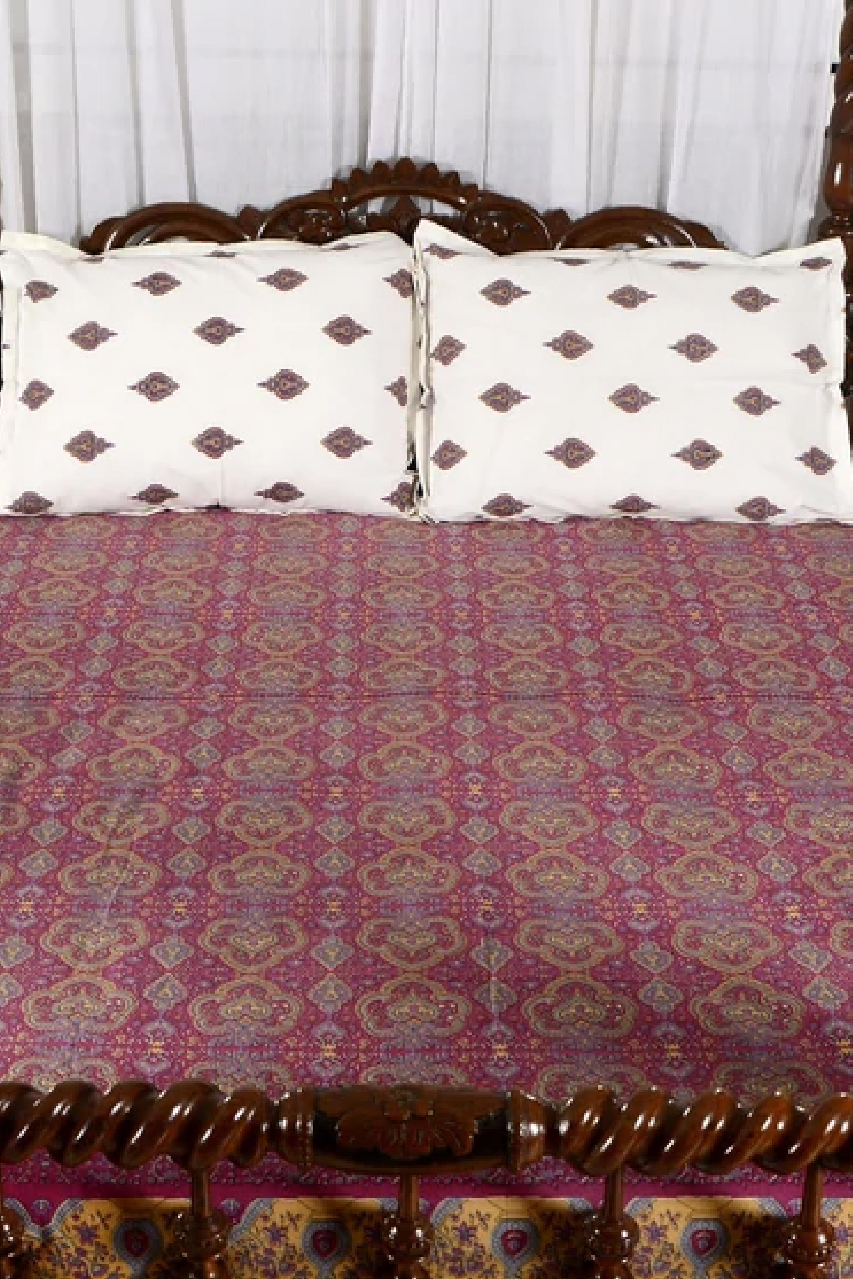 Mehrab Red - Bed Sheet
