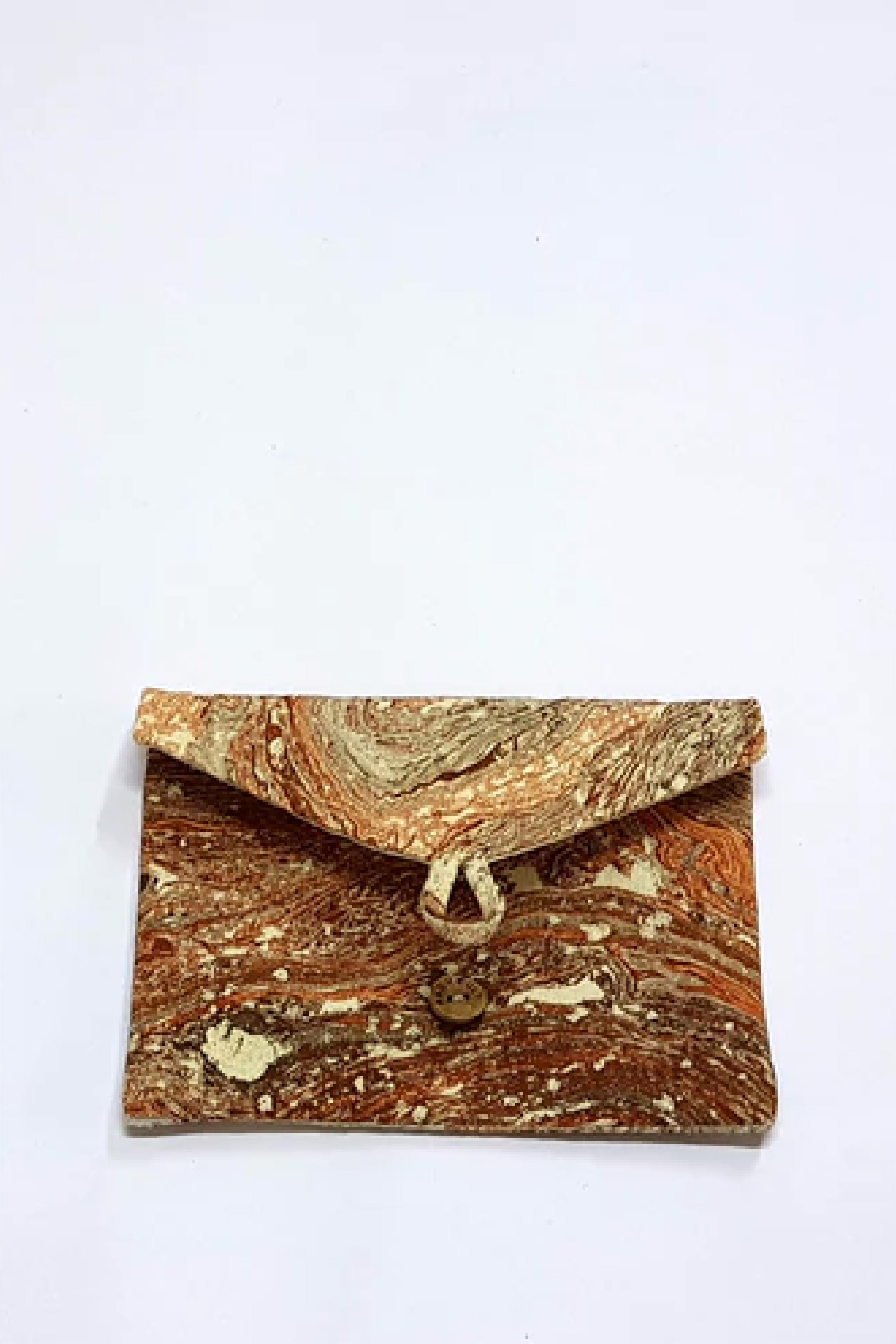 Pouch Envelope-Rust Marble