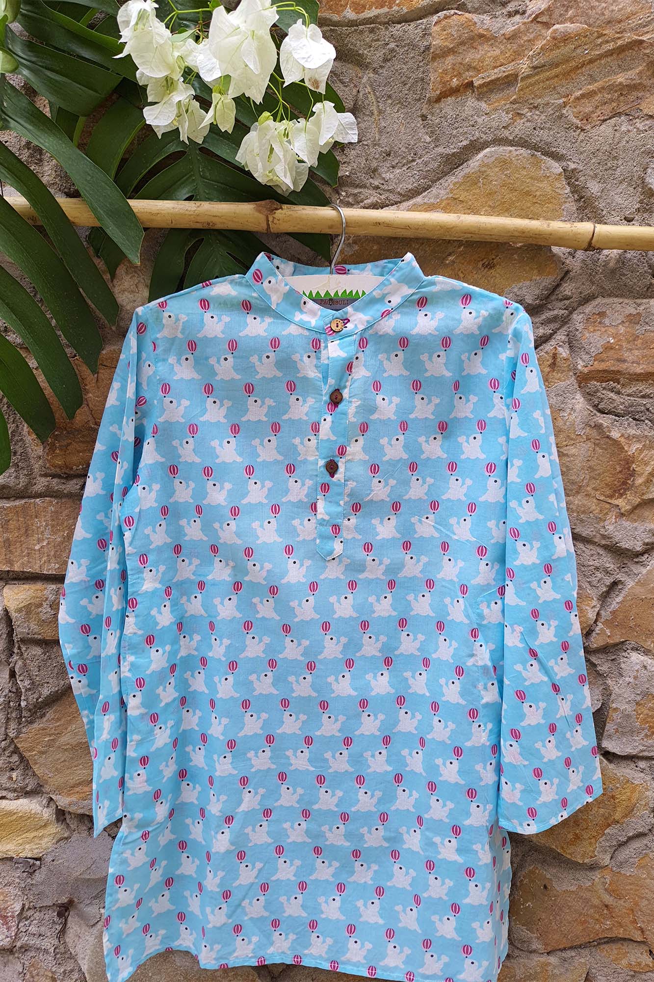 Boys Kurta Blue Dolphin