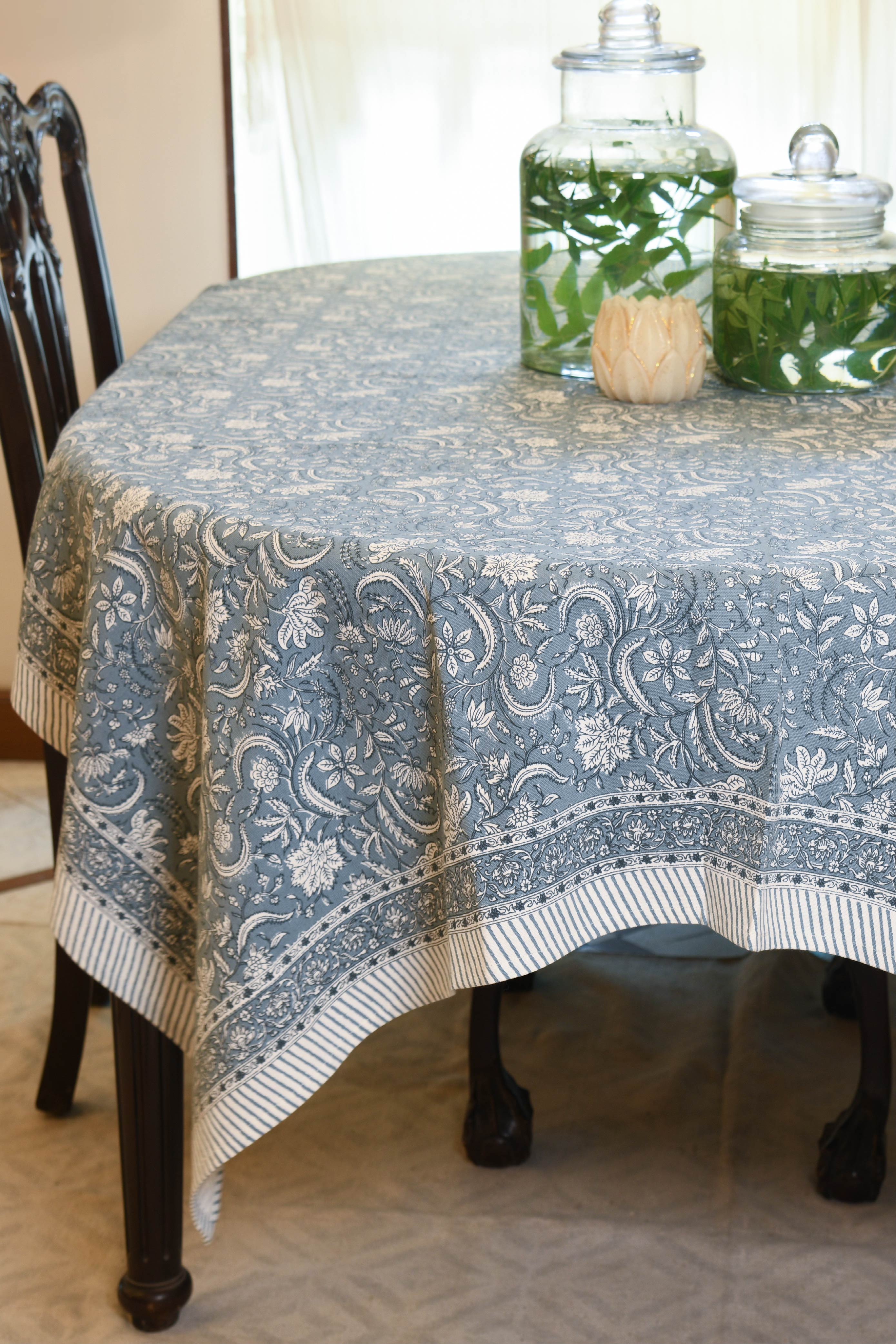 Gray Jaal Table Cover