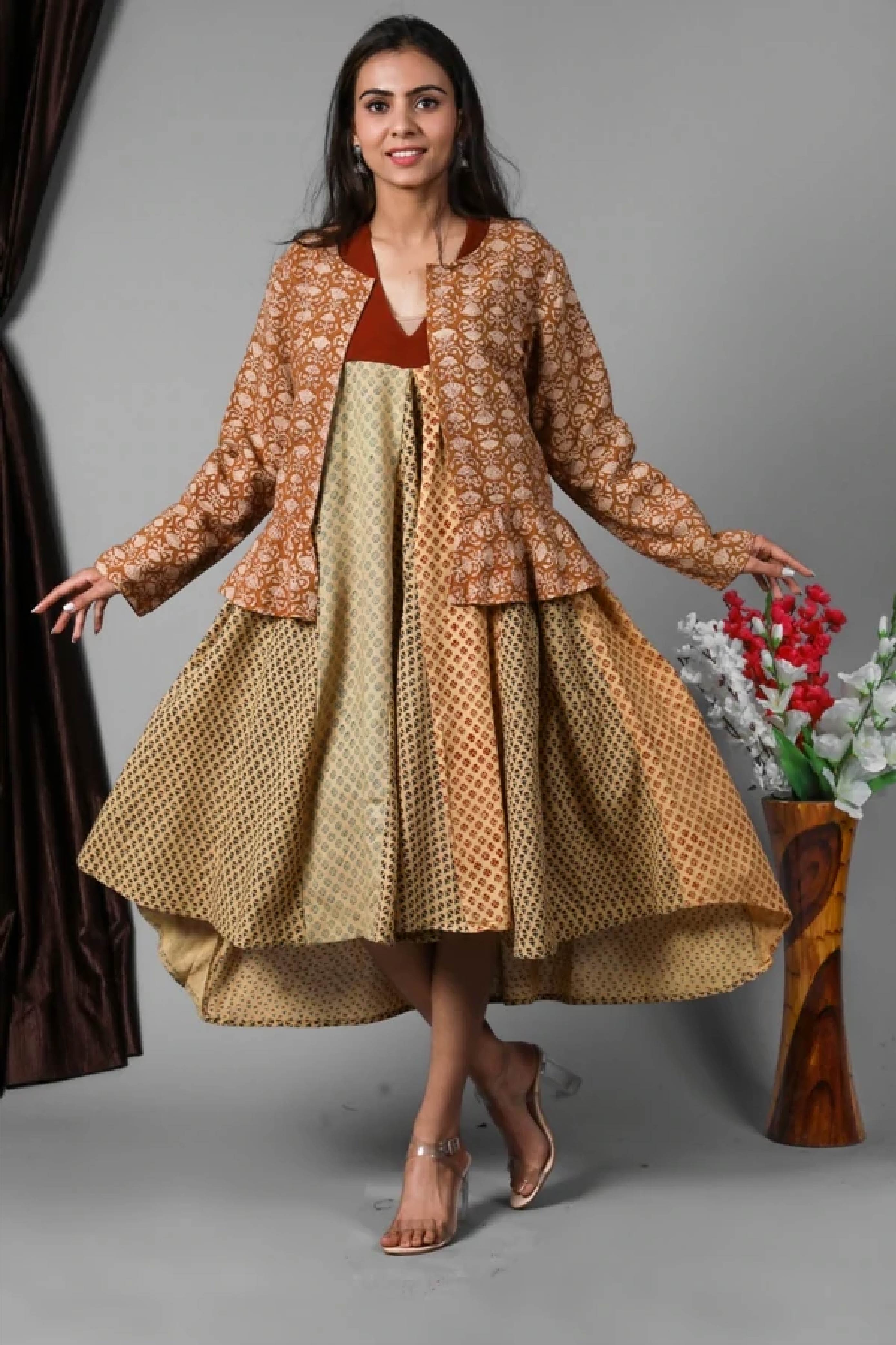 Women Jacket-Peplum Vegetable dye