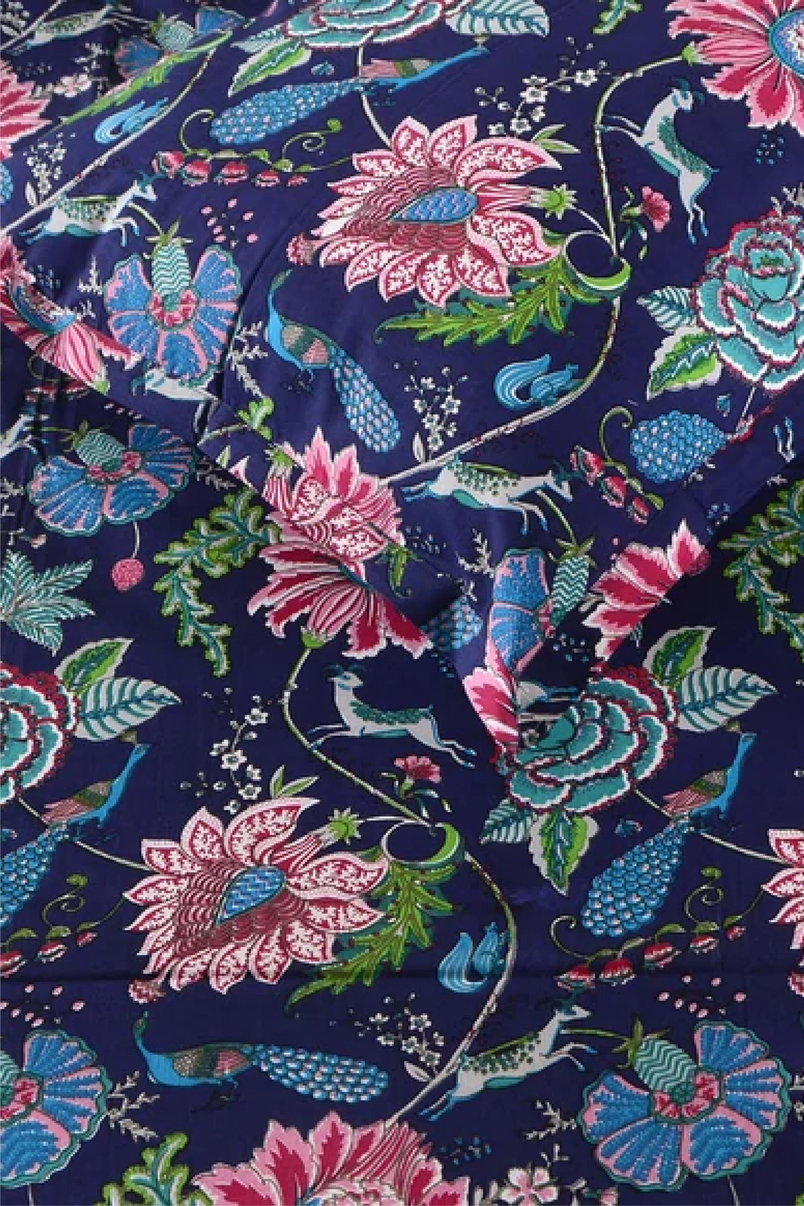 Blue Marigold - Bed Sheet