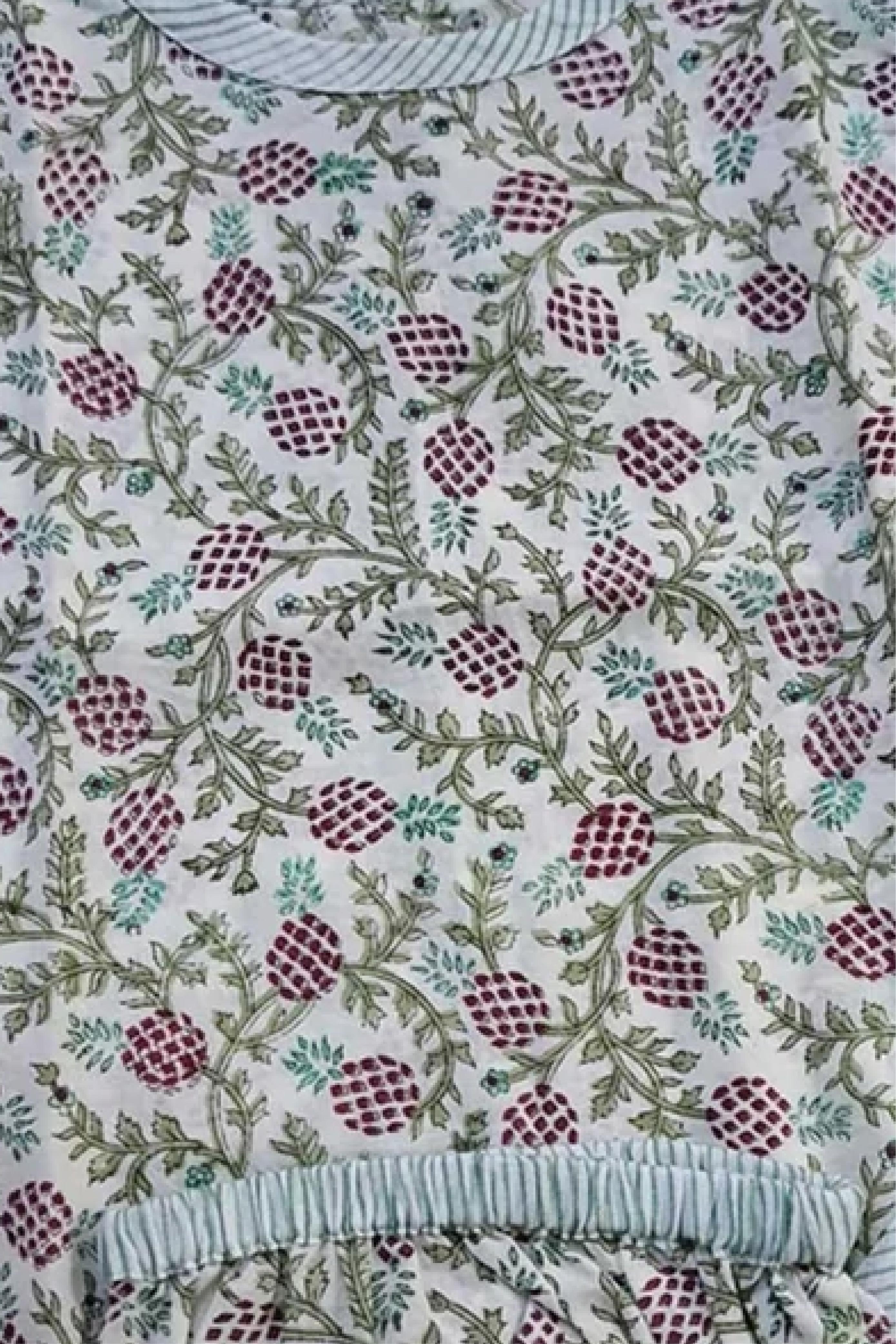 Green Floral Jaal - Infant Baby Dress With Shorts