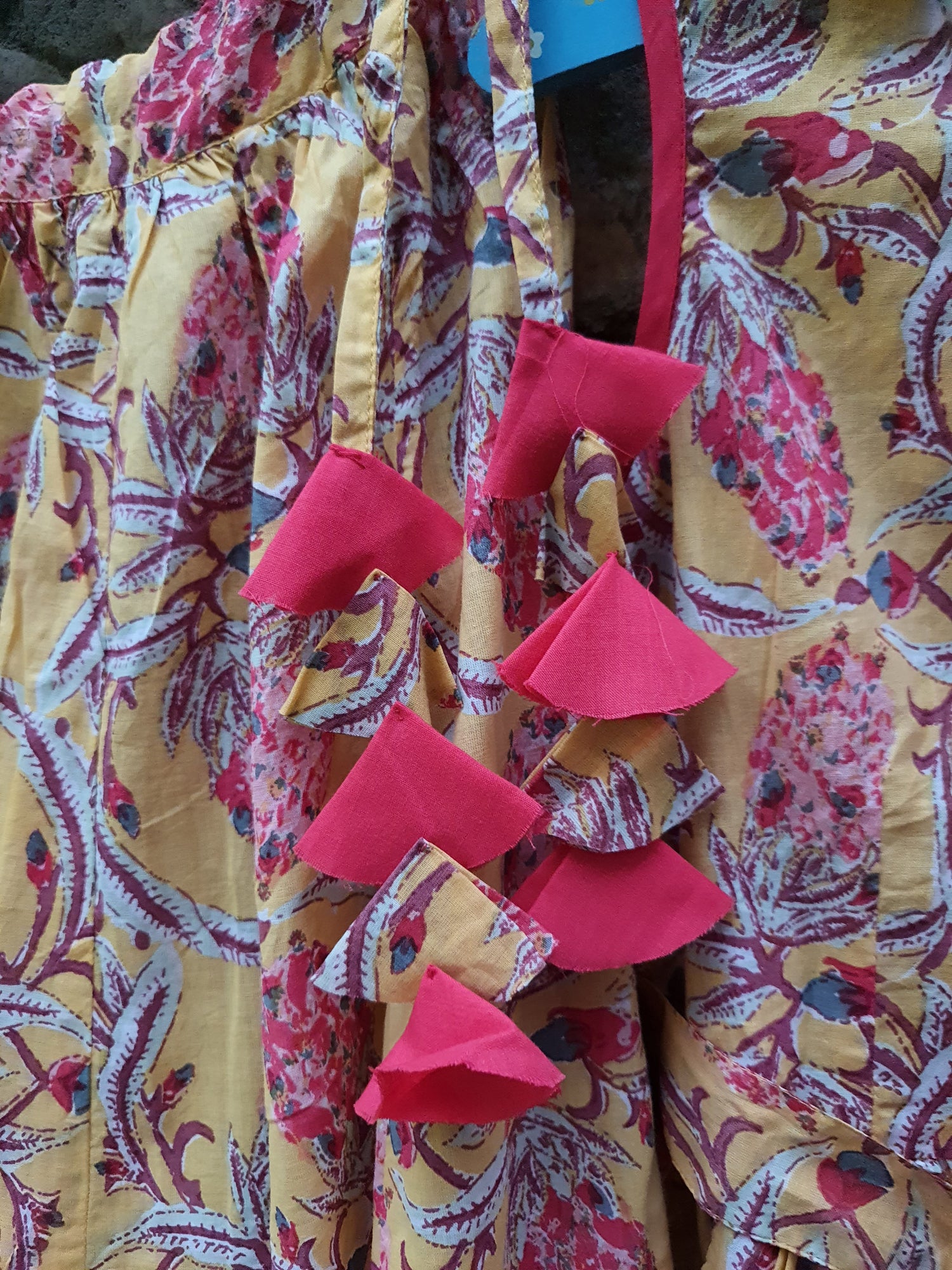 Girl Yello Jaal Lehenga Choli Set-Set Of 3