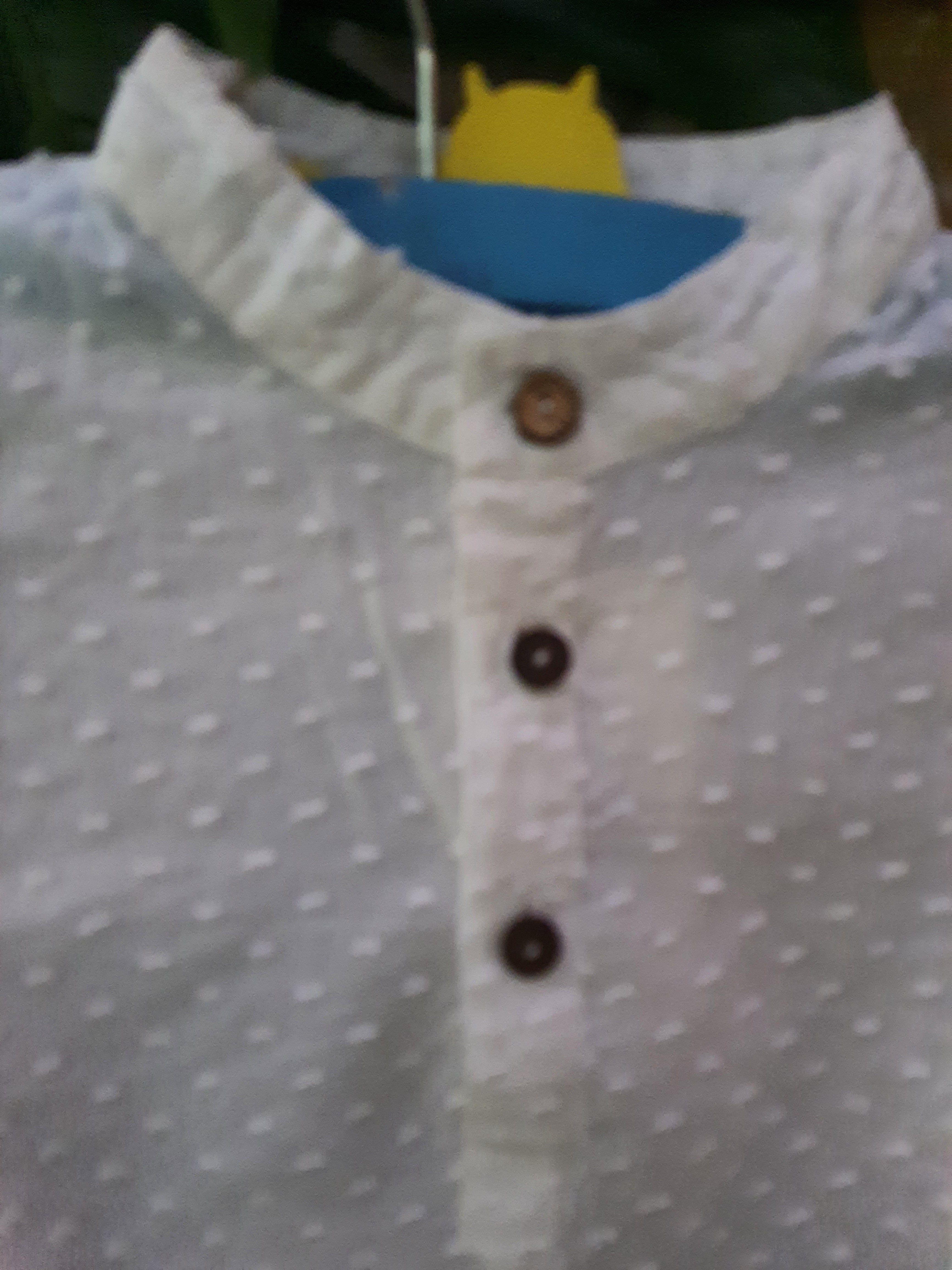 Boys White Small Dobby Kurta