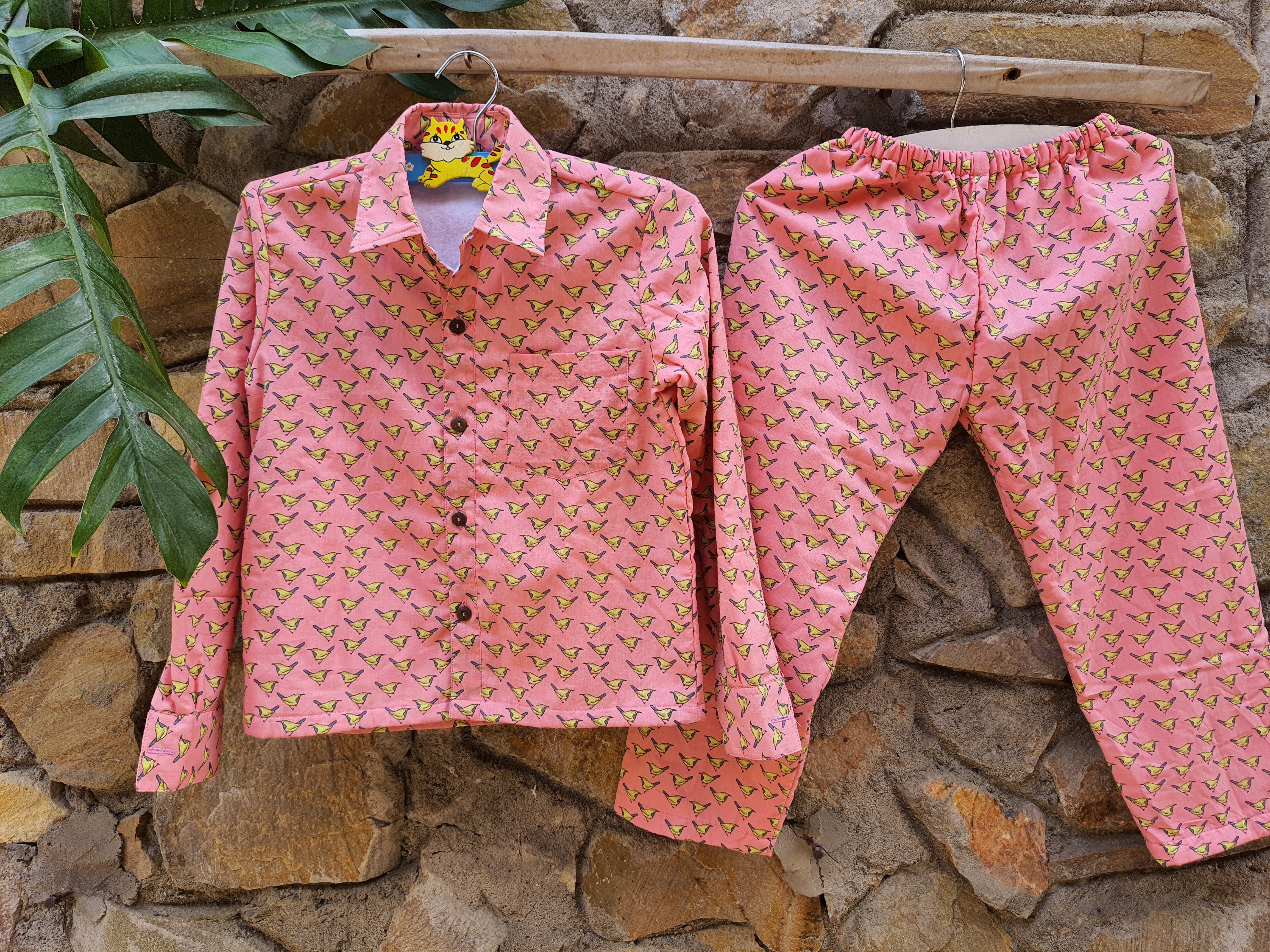 Kids Yellow Bird Winter Night Suit
