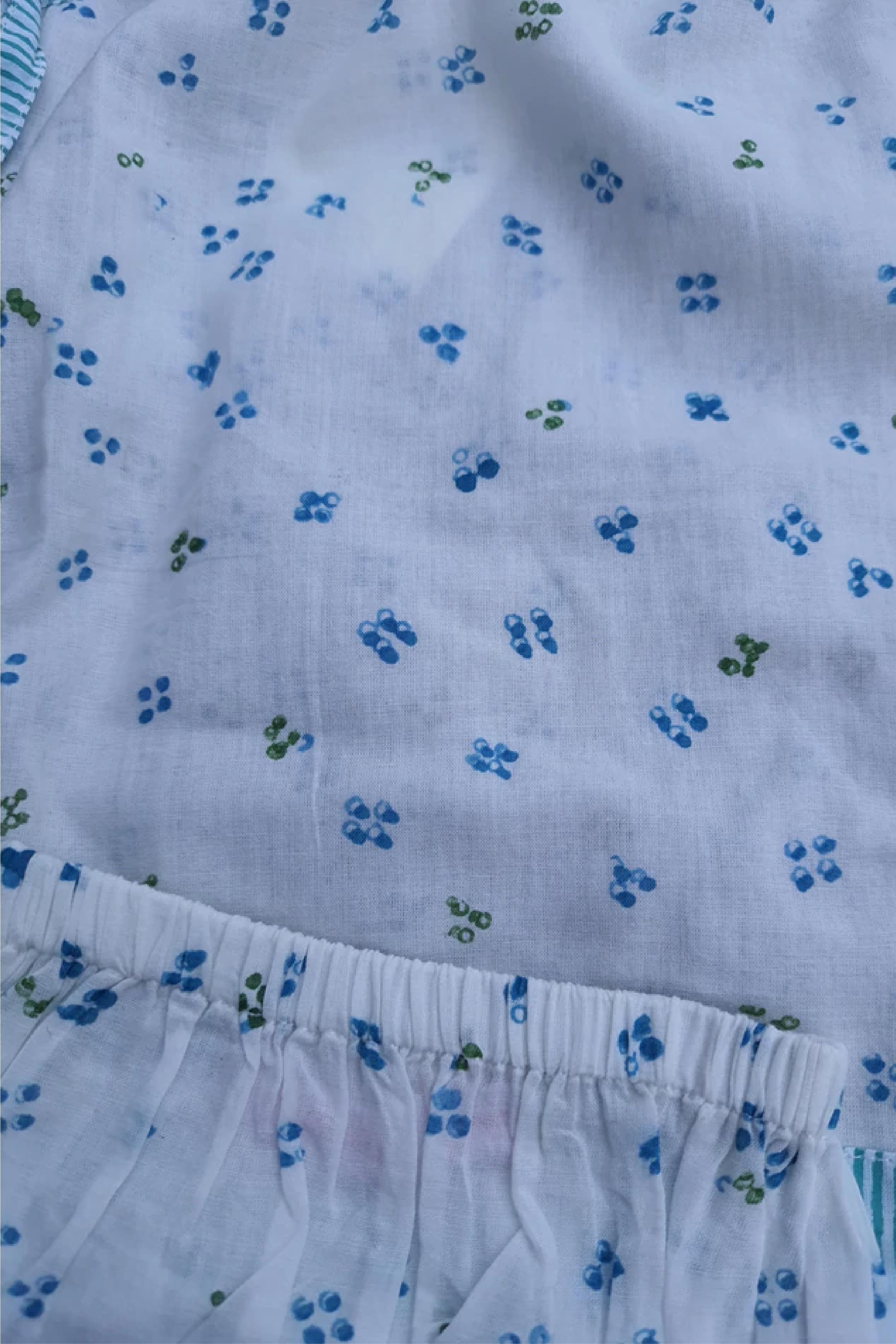 Green Stripes - Infant Dori Top With Shorts