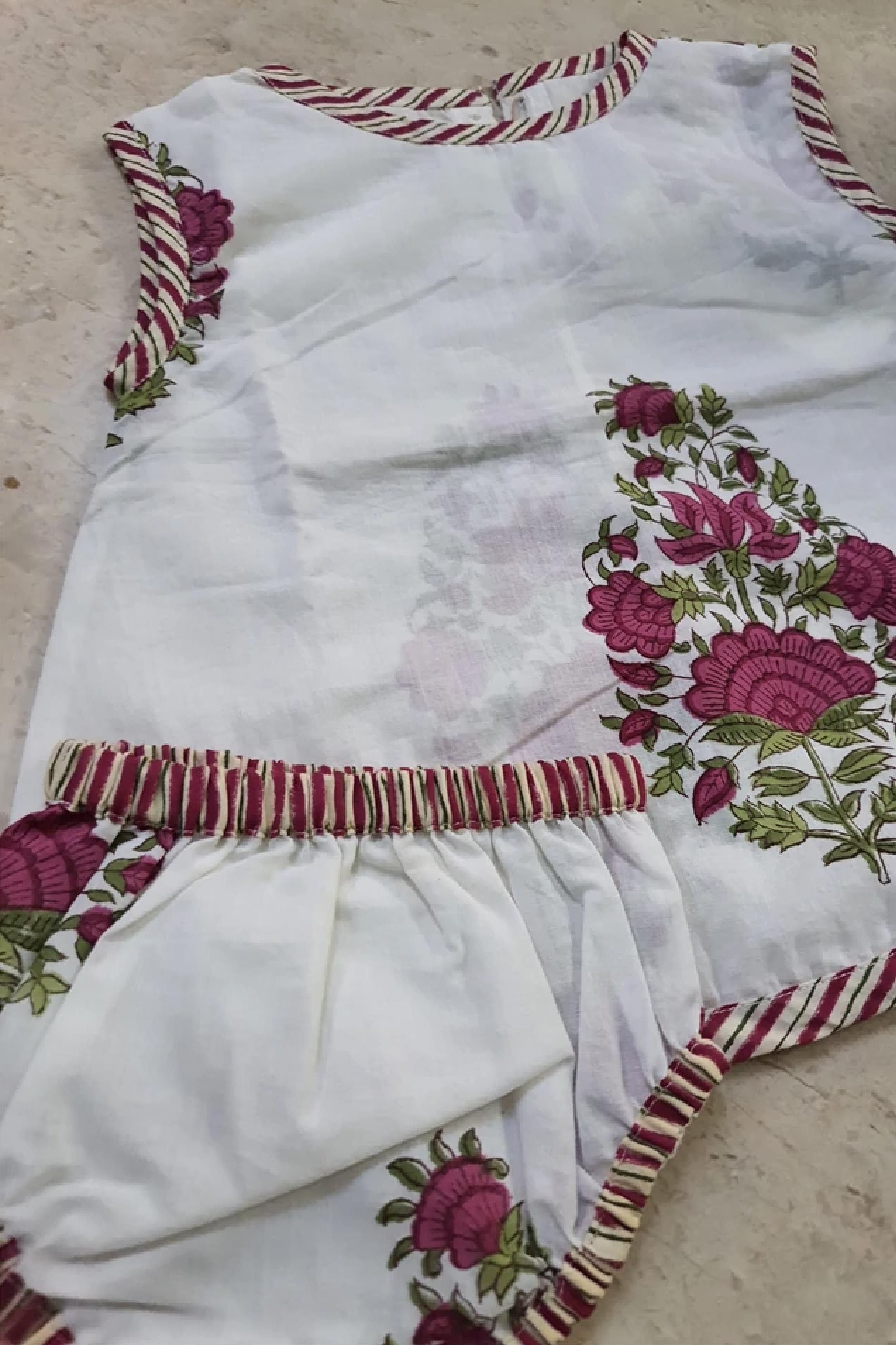 Mughal Boota - Infant Baby Dress With Shorts
