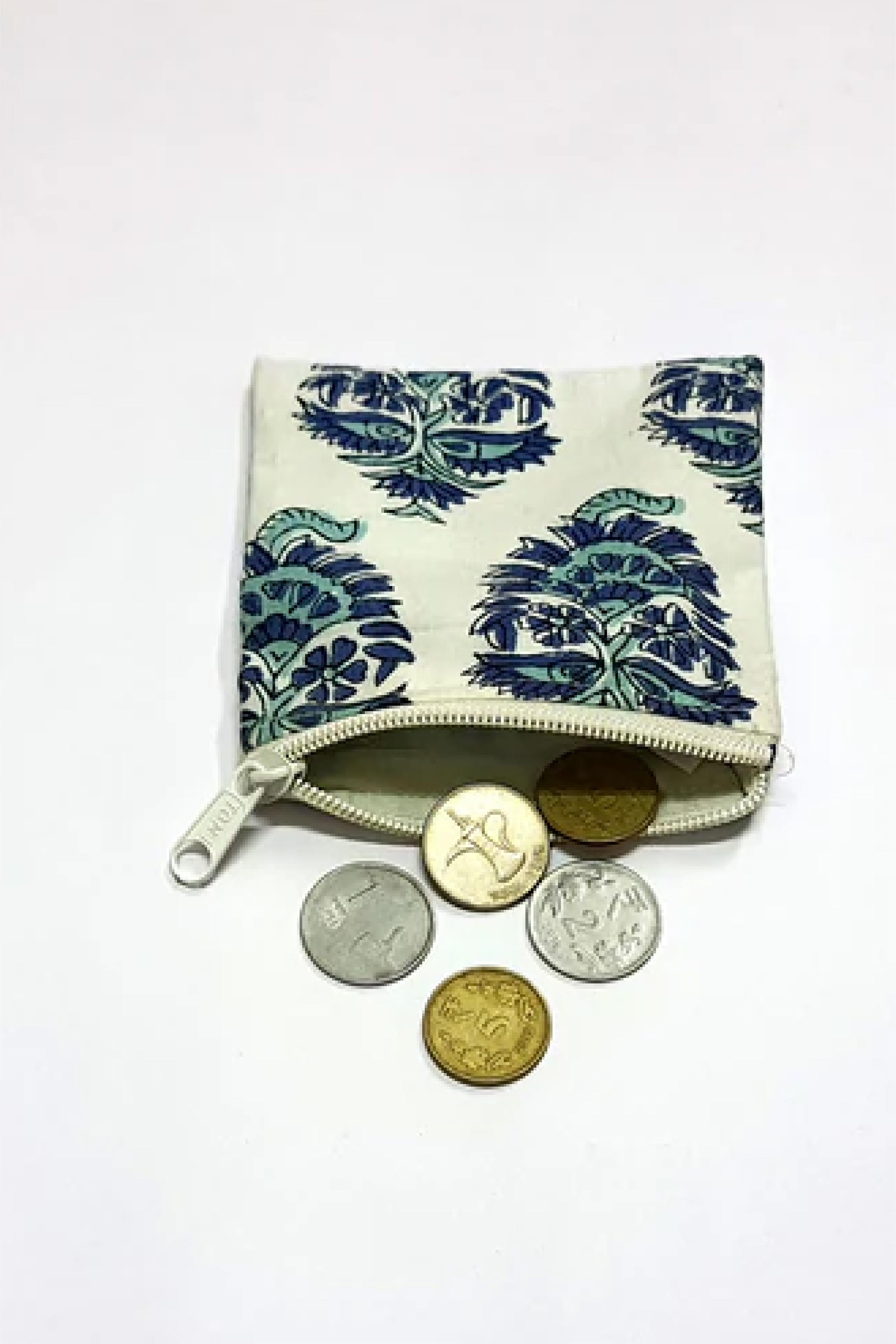 Block Boota Teal - Coin Pouch