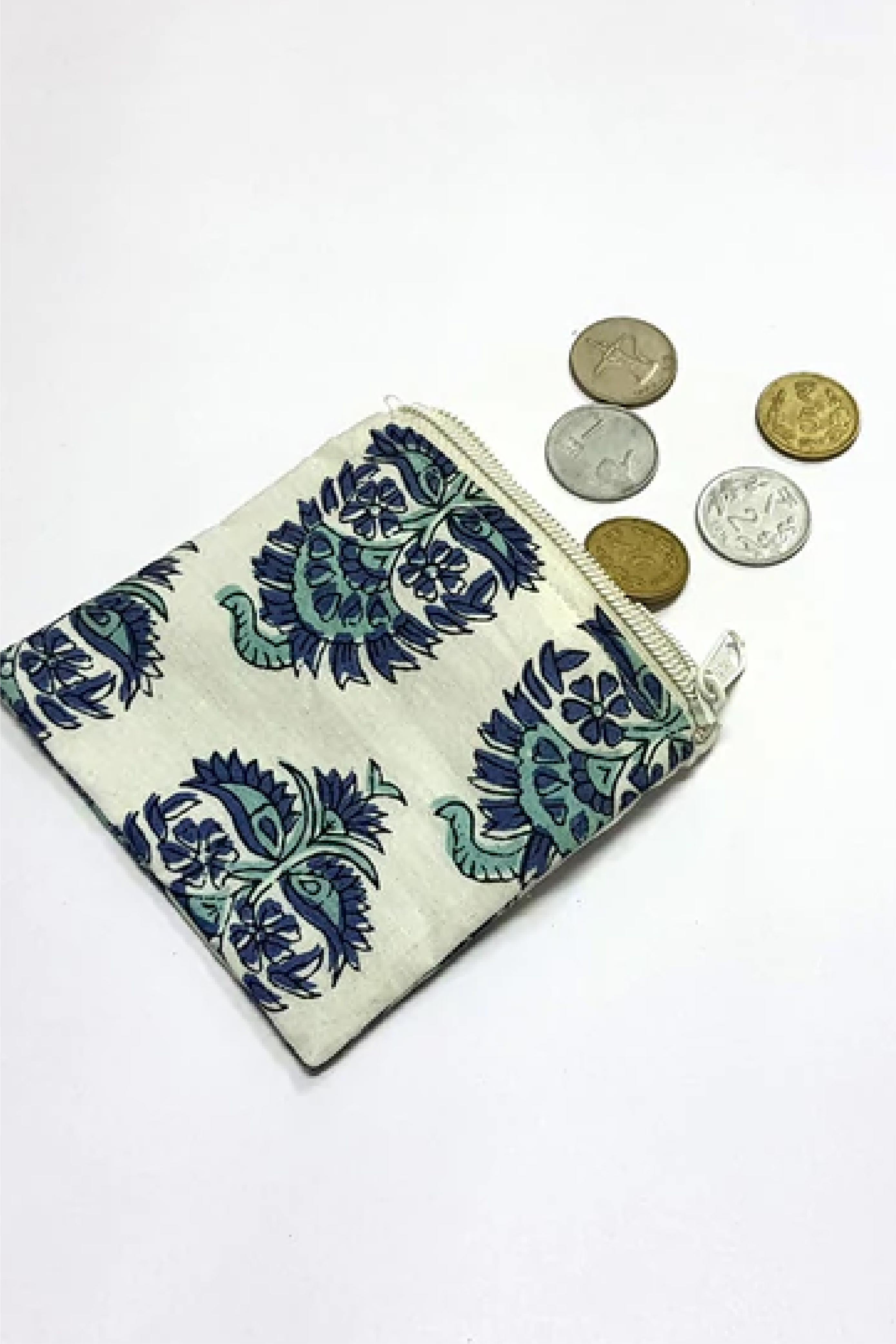 Block Boota Teal - Coin Pouch