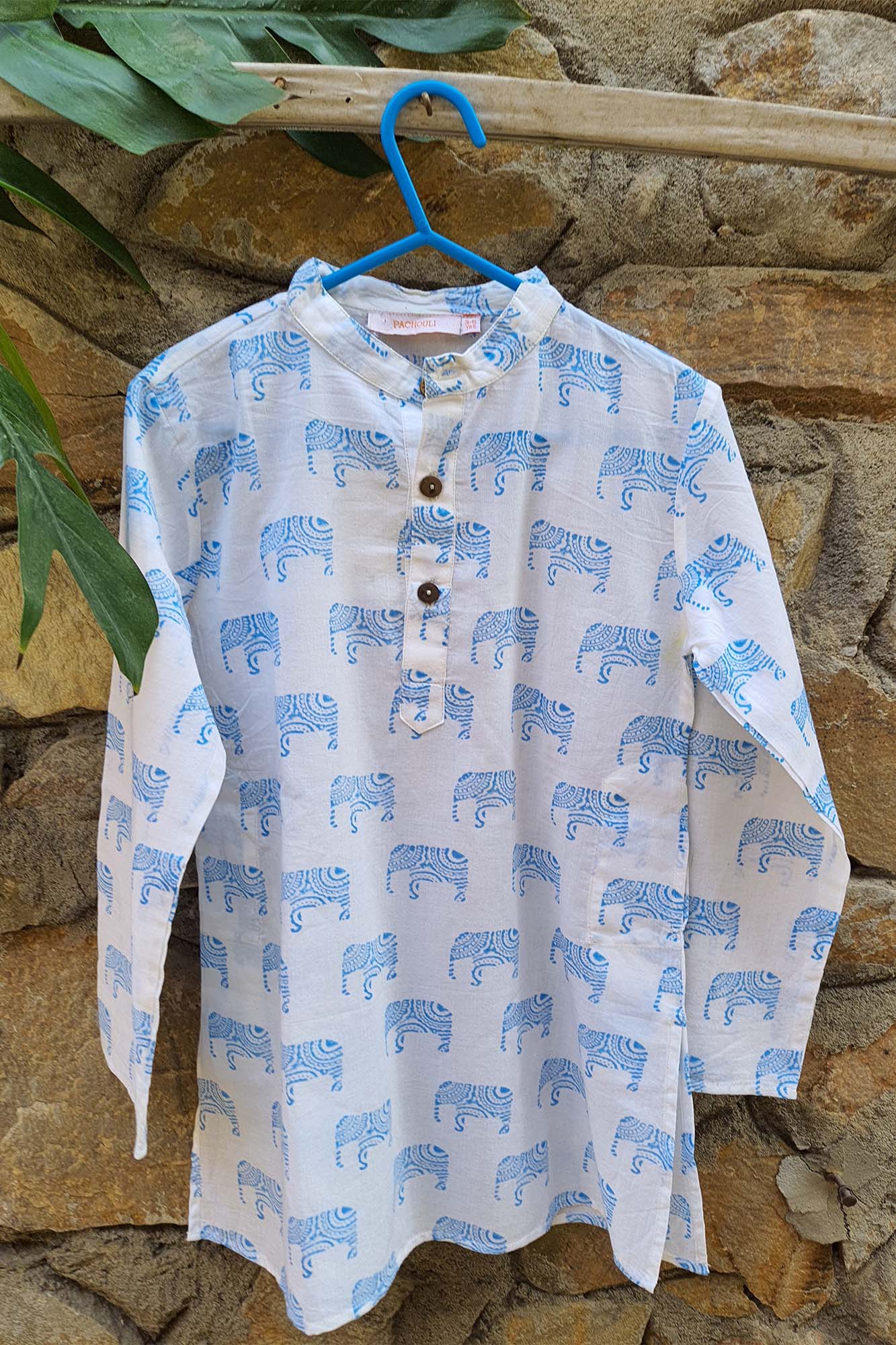 Blue Jumbo Elephant Boy Kurta
